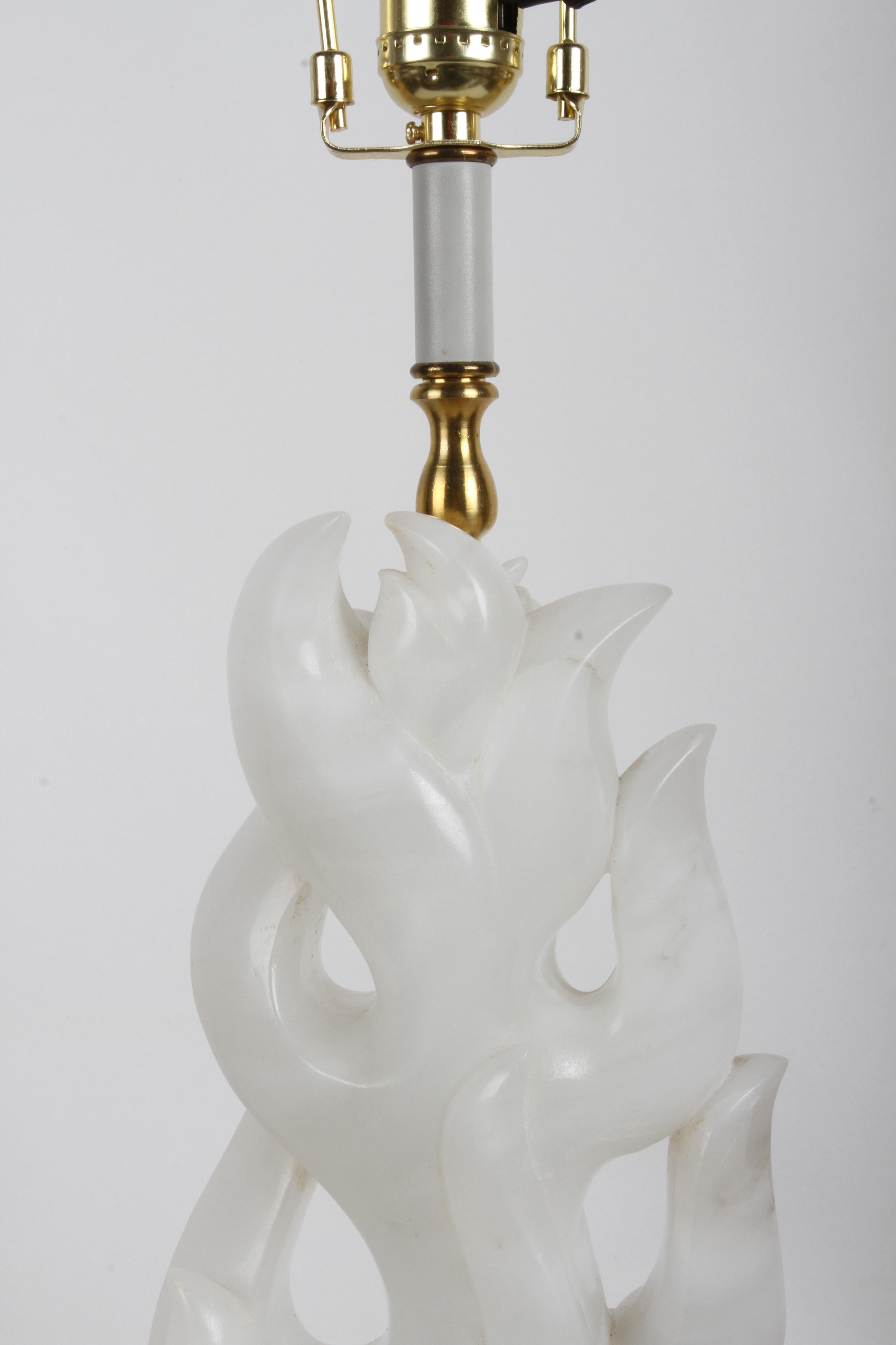 Paar skulpturale italienische MCM Maurizio Tempestini Weiß Alabaster 