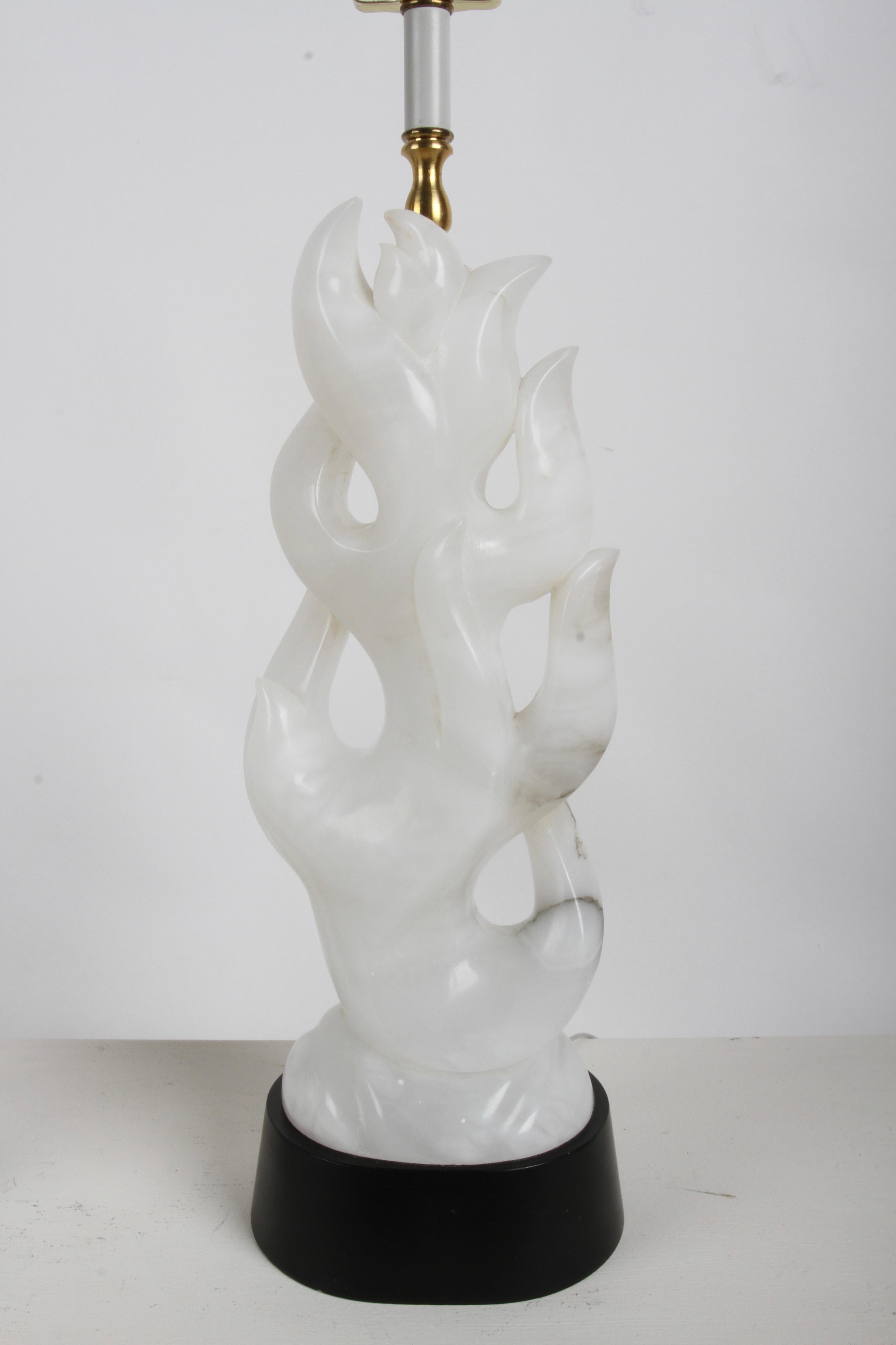 Paar skulpturale italienische MCM Maurizio Tempestini Weiß Alabaster 