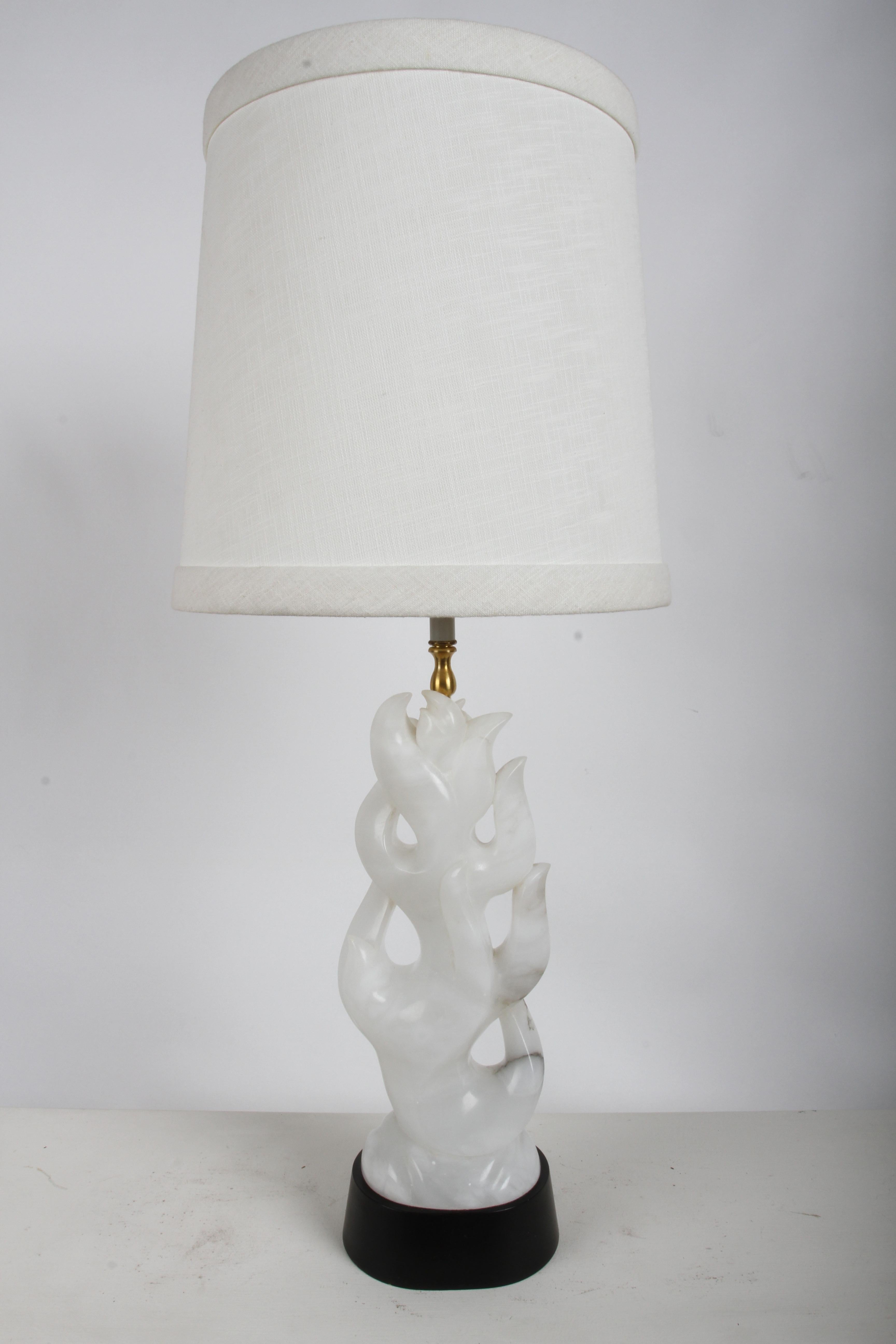 Paar skulpturale italienische MCM Maurizio Tempestini Weiß Alabaster 