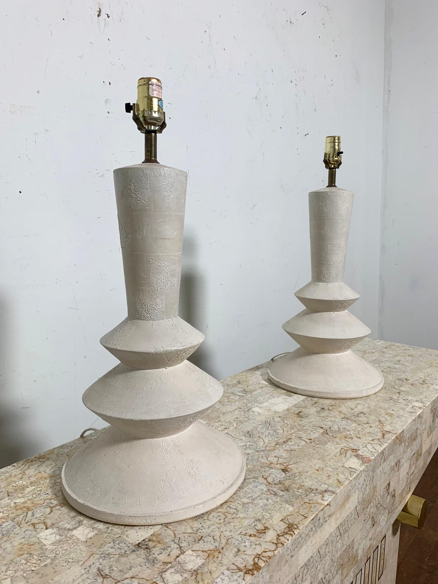 Pair of Sculptural Lamps Attributed to Sirmos After Alberto & Diego Giacometti 4