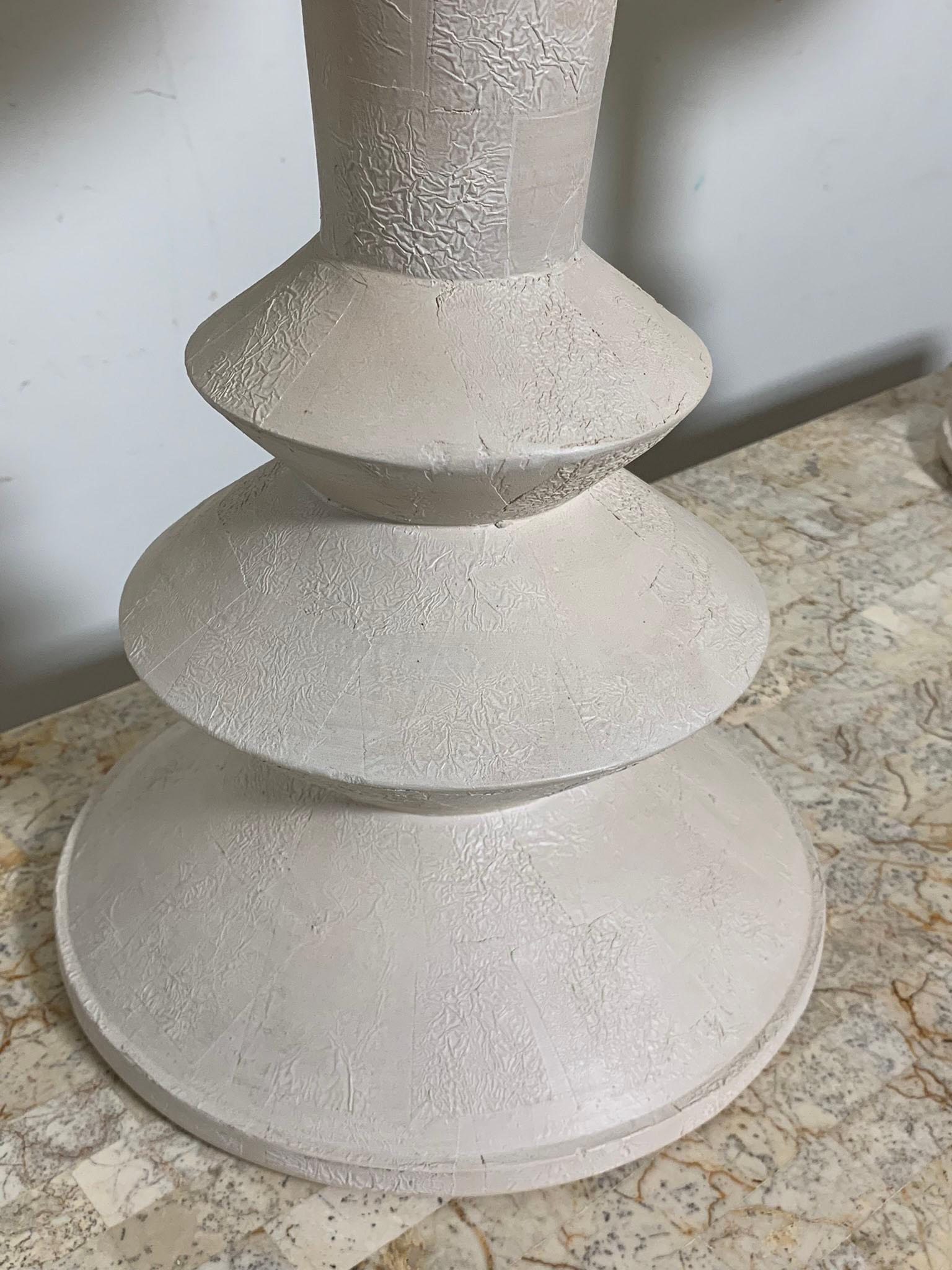 Pair of Sculptural Lamps Attributed to Sirmos After Alberto & Diego Giacometti In Good Condition In Peabody, MA