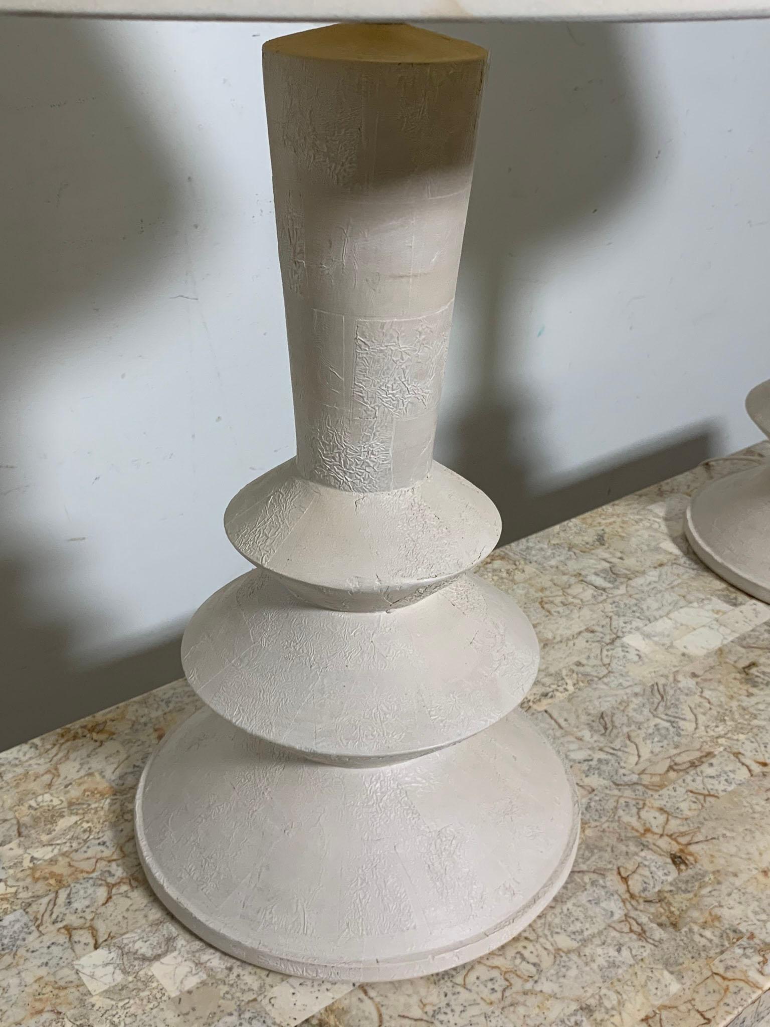 Late 20th Century Pair of Sculptural Lamps Attributed to Sirmos After Alberto & Diego Giacometti