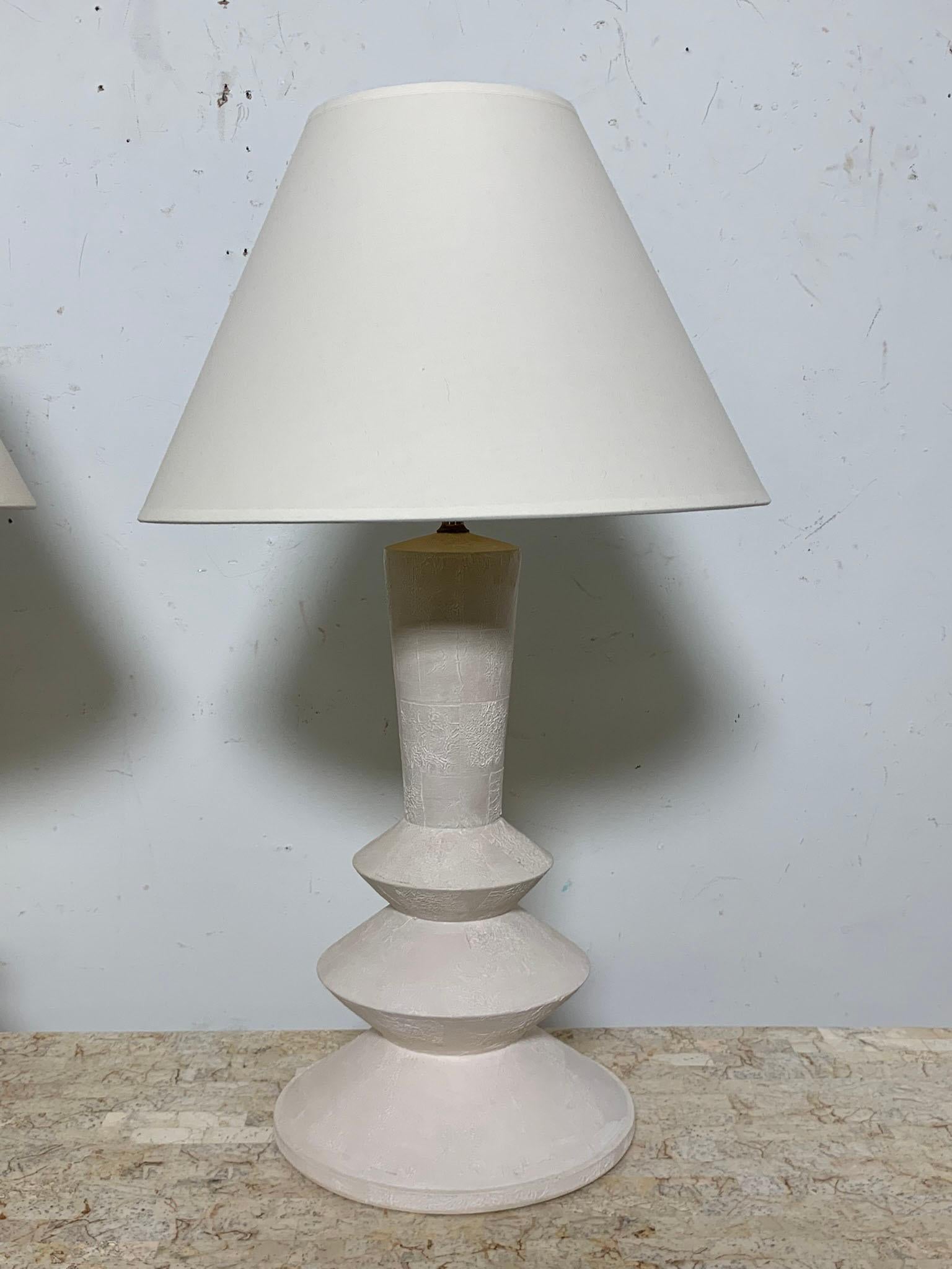 Pair of Sculptural Lamps Attributed to Sirmos After Alberto & Diego Giacometti 1