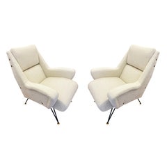 Pair of Sculptural Mid-Century Armchairs