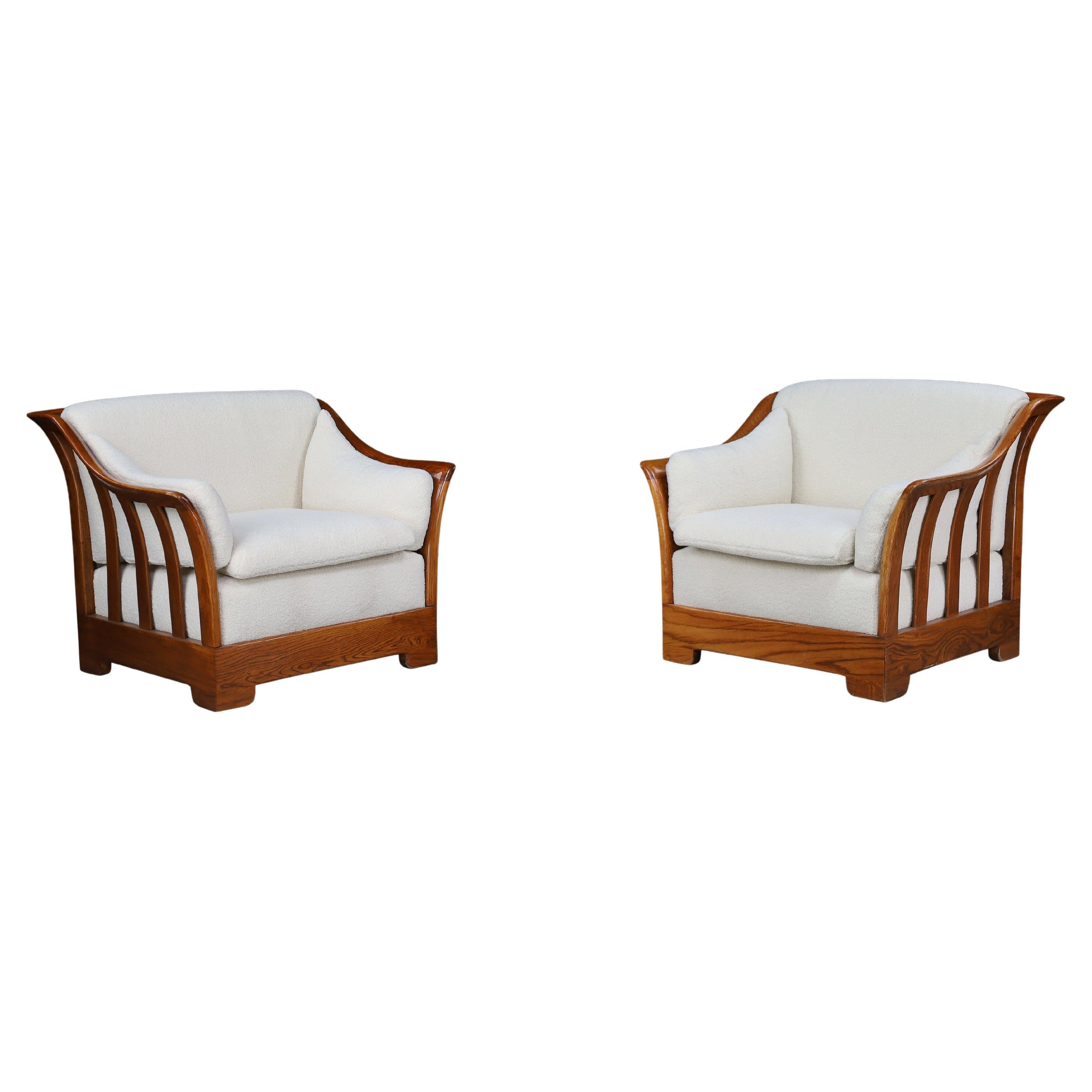 Pareja de Sillones Escultóricos Mobil Girgi XL en Bouclé Teddy, Italia, años 60 en venta