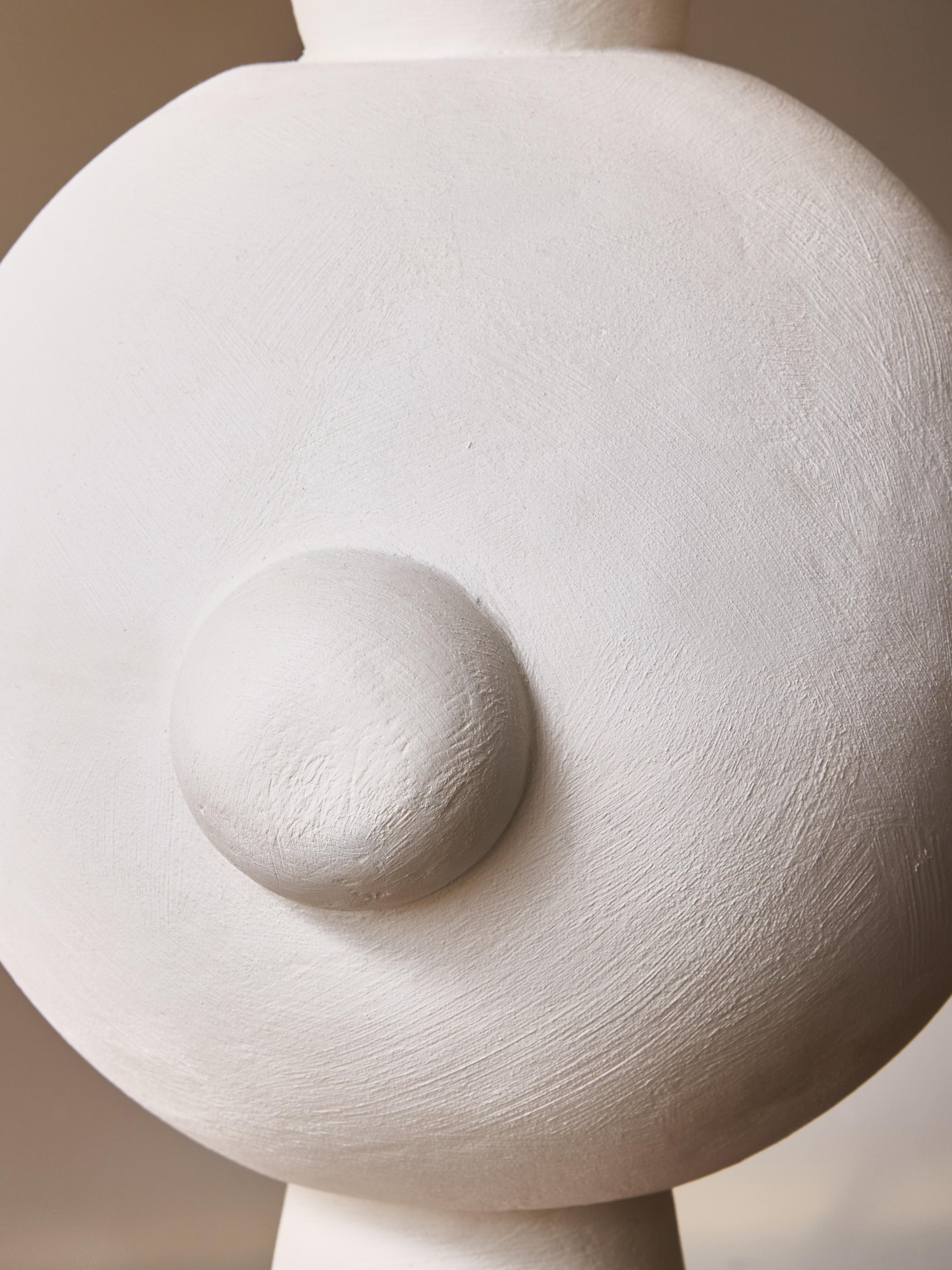 Pair of Sculptural Modern Plaster Table Lamps For Sale 2