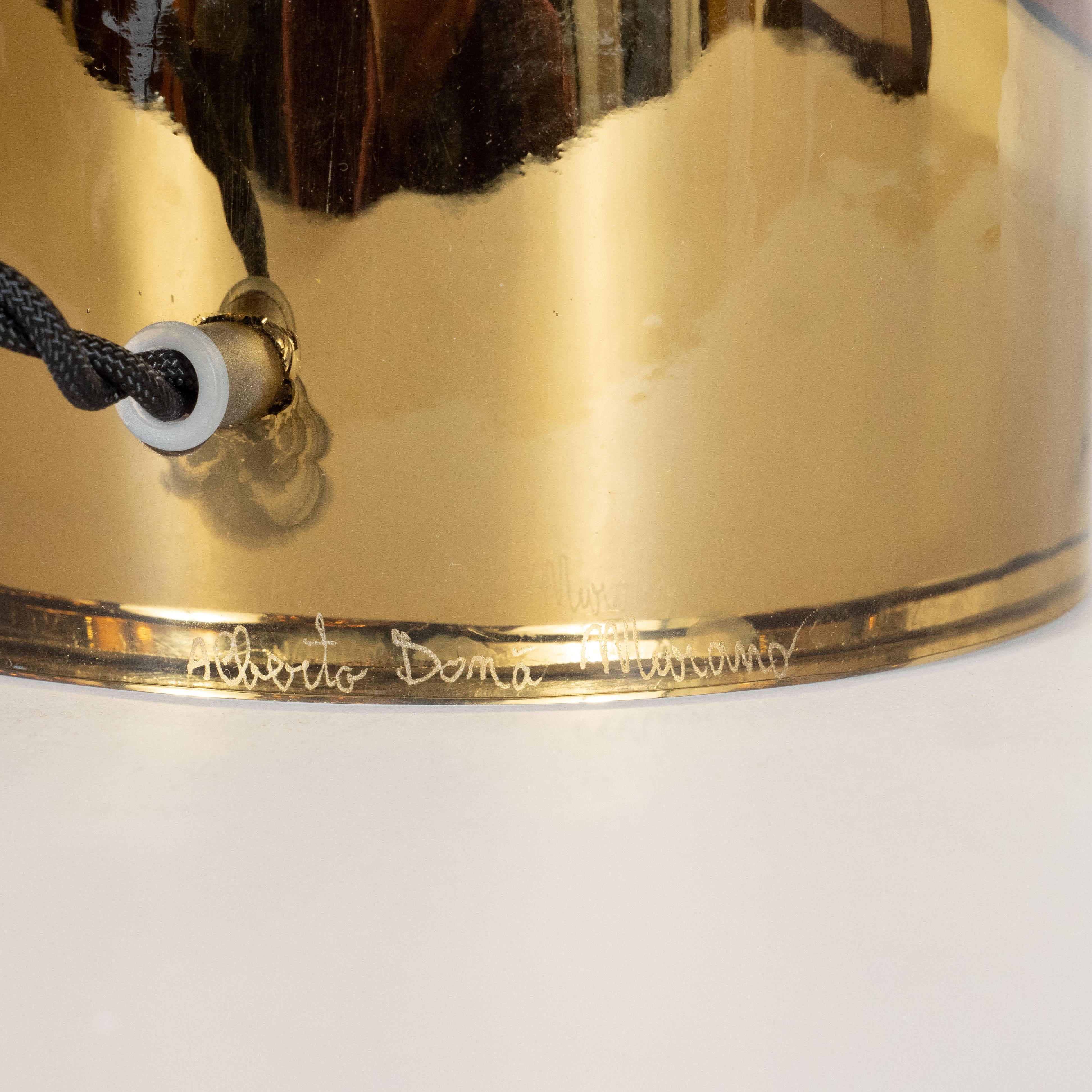 Paire de lampes de bureau sculpturales modernistes en verre doré mercuré de Murano soufflé à la main en vente 1