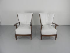 Pair of Sculptural Paolo Buffa Armchairs Italian Midcentury