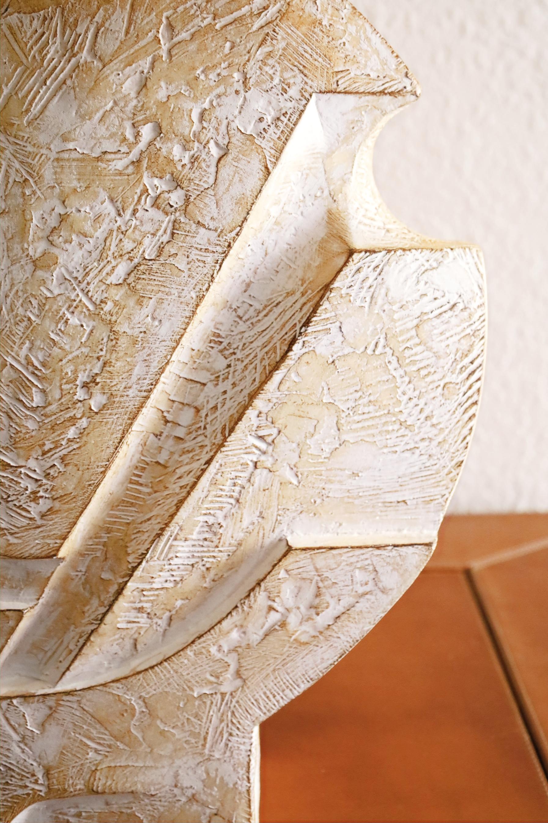 Pair of Sculptural Plaster Table Lamps by Casual Lamps of California For Sale 2