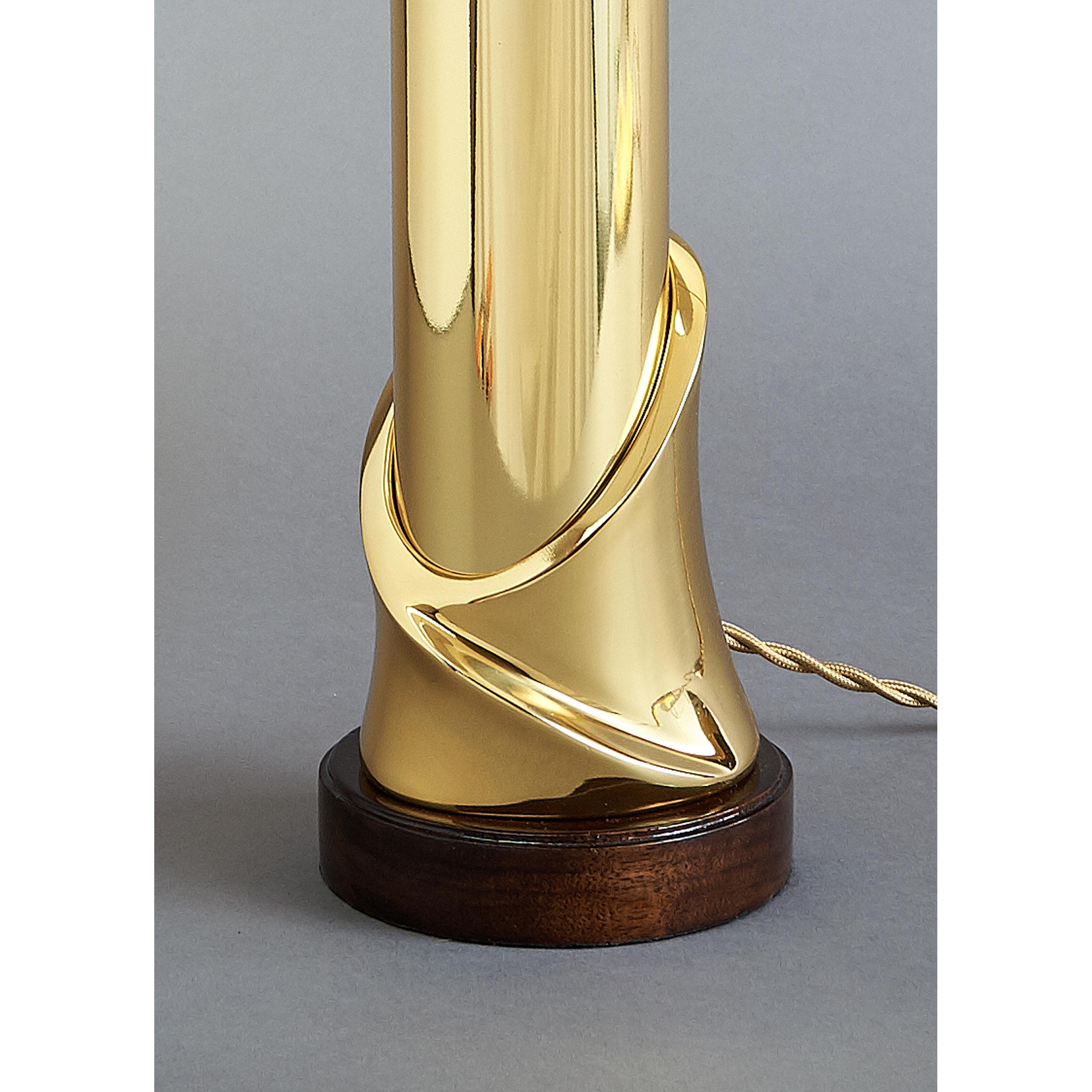 Pair of Sculptural Polished Brass Table Lamps, 1970's 2
