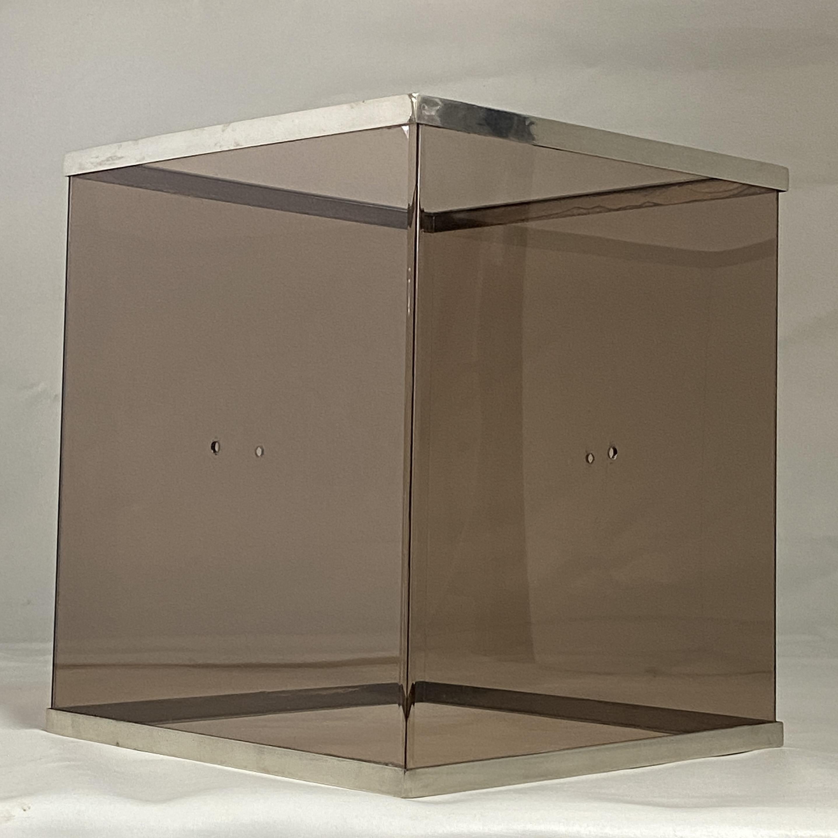 Pair of Minimalist Square Table Lamps Attributed to Romeo Rega For Sale 5