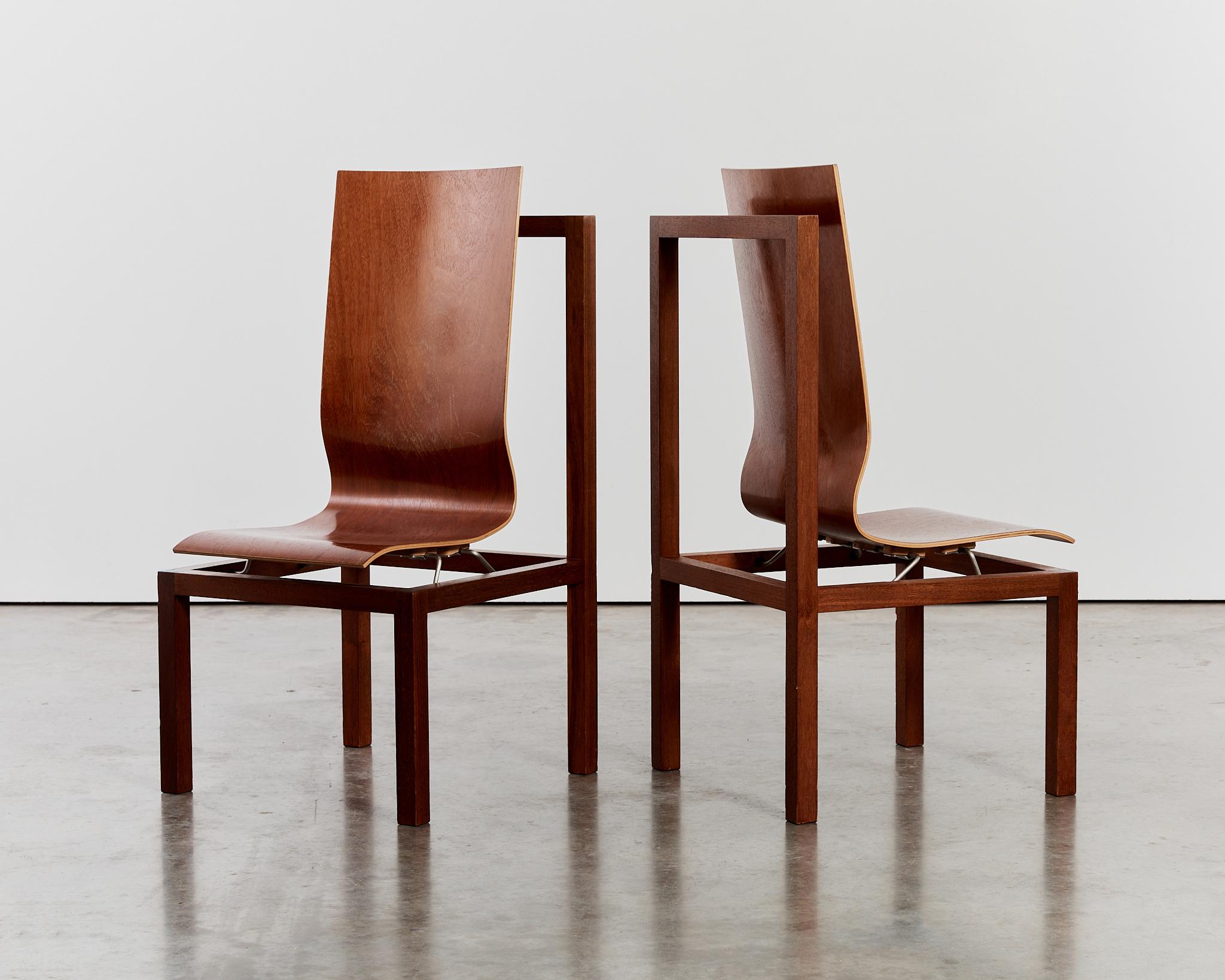 Pair of sculptural statement BNF chairs by Perrault & Prevost, limited edition 1