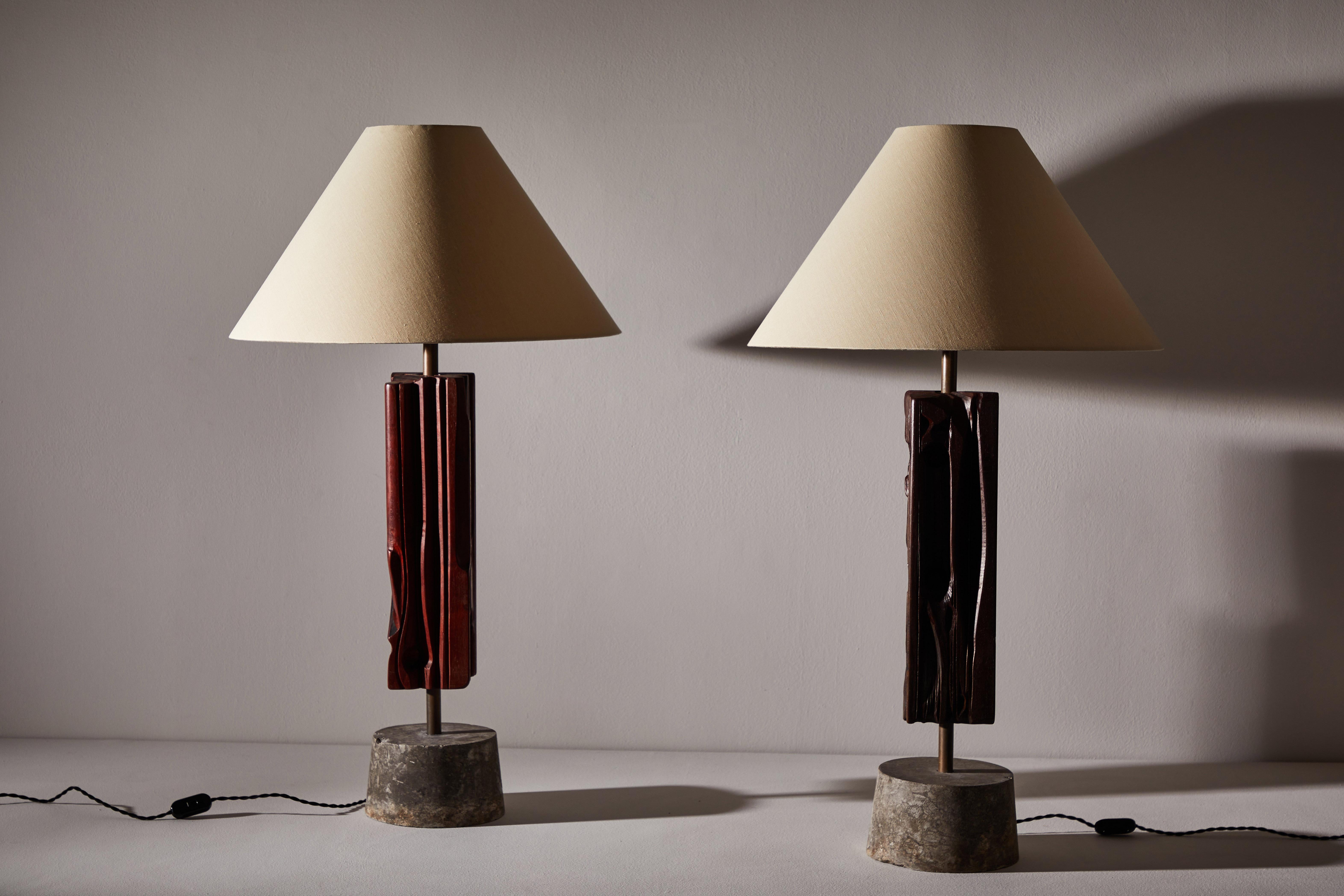 Late 20th Century Pair of Sculptural Table Lamps by Yasuo Fuke For Sale