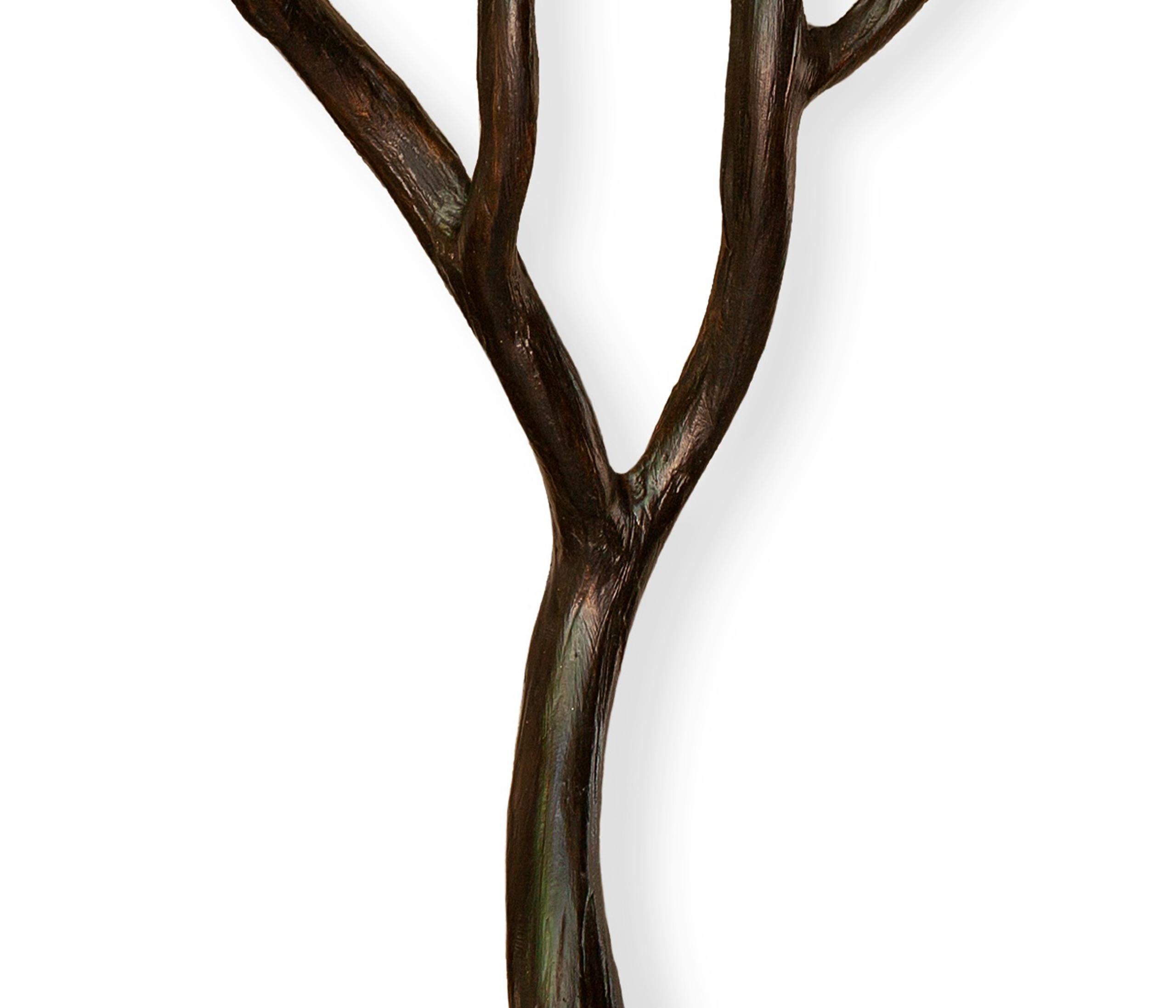 Hand-Crafted Pair of Handmade Etna Wall Lights/ Wall Sconces in Bronze Plaster Organic Modern For Sale
