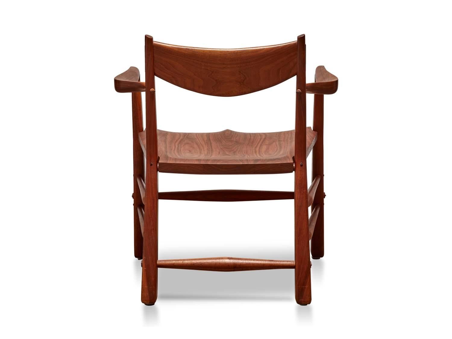 Pair of Sculptural Walnut Chairs by Richard Patterson 1