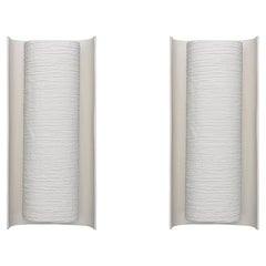 Coppia di sculture in bianco/nero/bronzo  Applique in gesso "Galba II