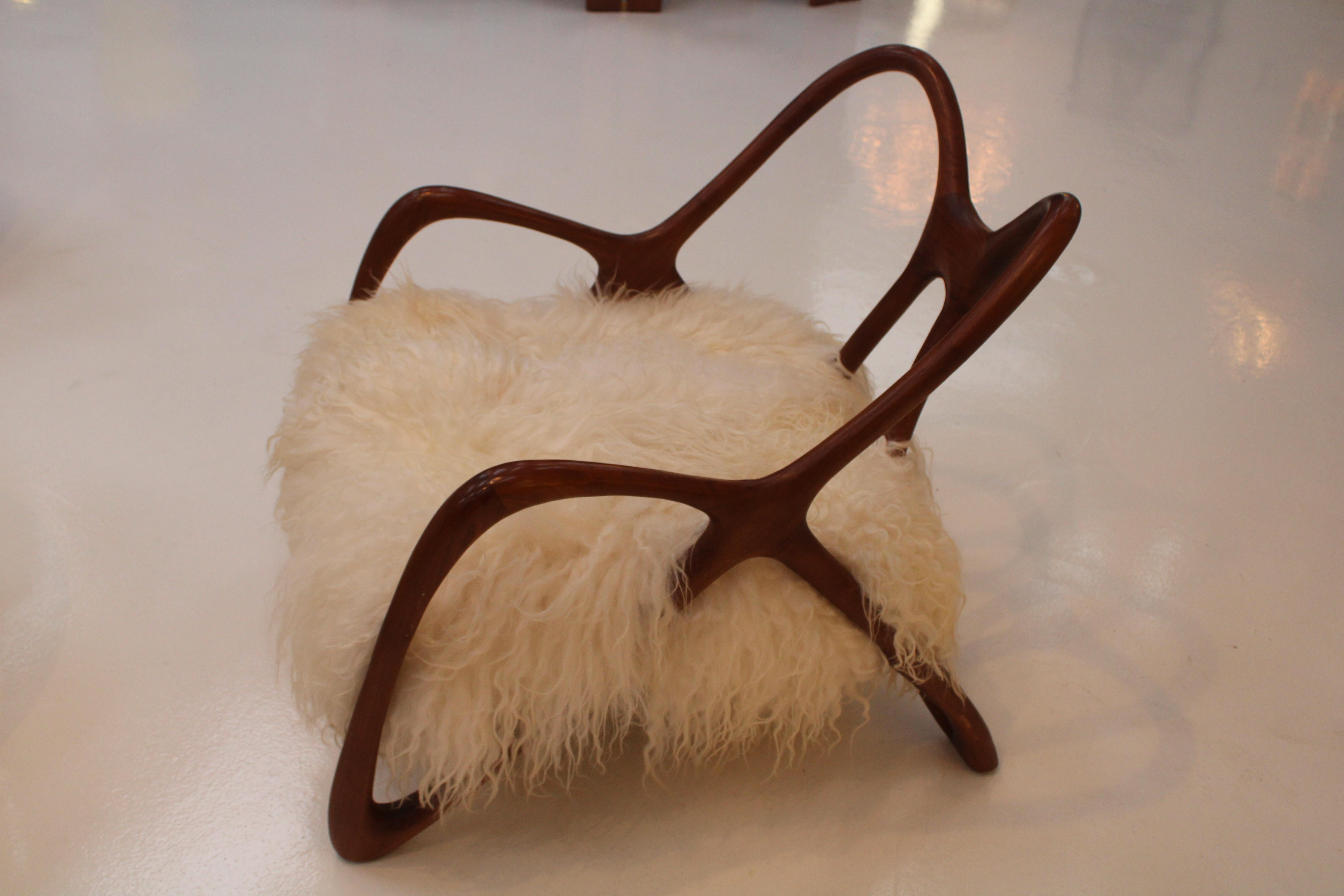 Pair Of Sculptural Wooden Armchairs, Italy 5