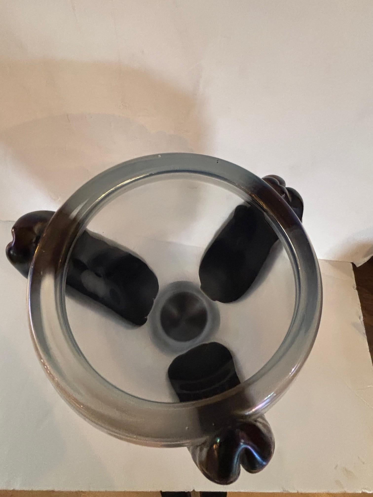 Coppia di vasi scultura in vetro di Murano cangiante firmati Costantini in vendita 2