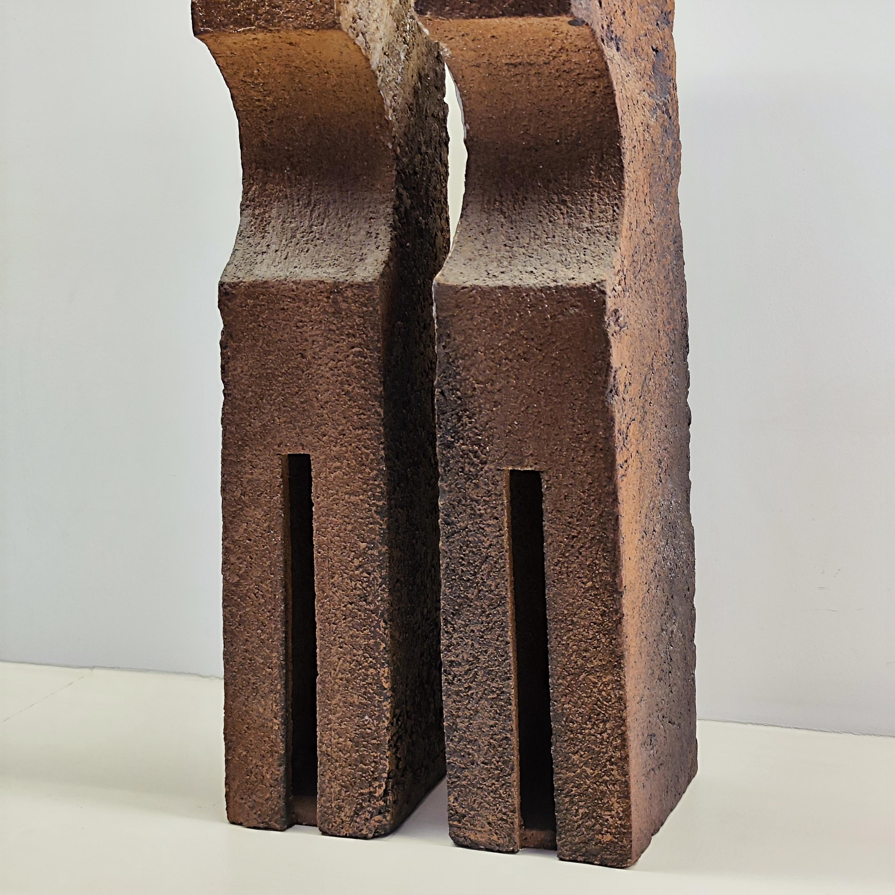 Coppia di sculture attribuite a Guy Bareff in argilla chamotte - Anni '70 - Francia in vendita 10