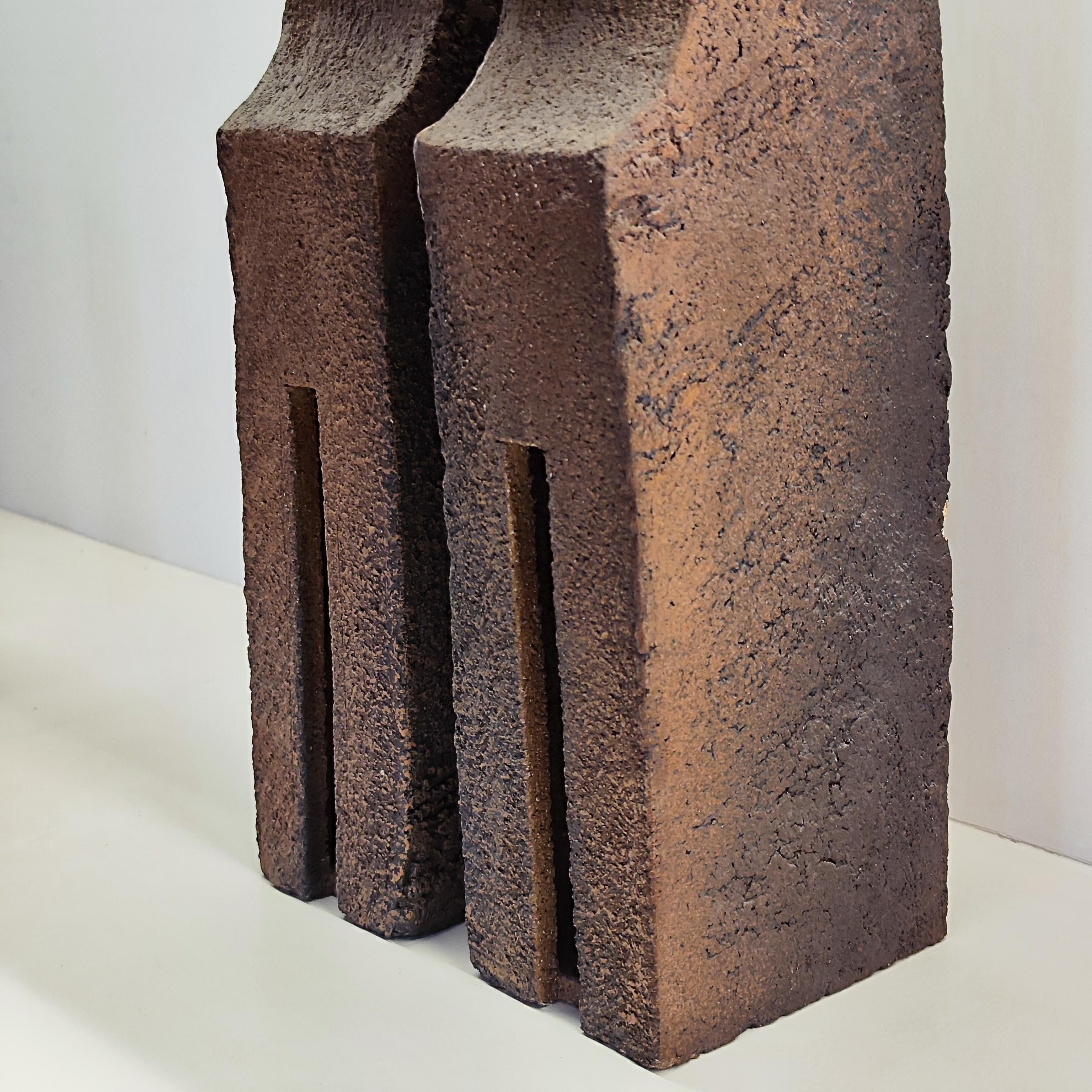 Coppia di sculture attribuite a Guy Bareff in argilla chamotte - Anni '70 - Francia in vendita 11