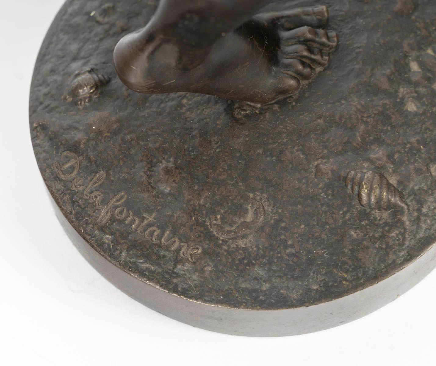 Coppia di sculture di due ballerine napoletane in bronzo di Francisque Duret. in vendita 4