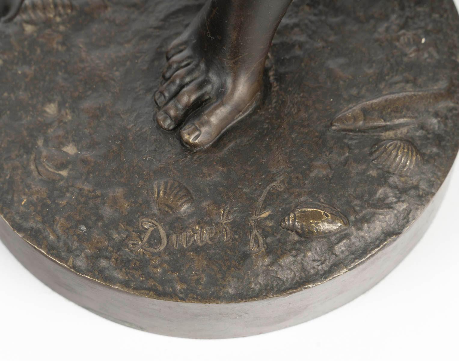 Coppia di sculture di due ballerine napoletane in bronzo di Francisque Duret. in vendita 5