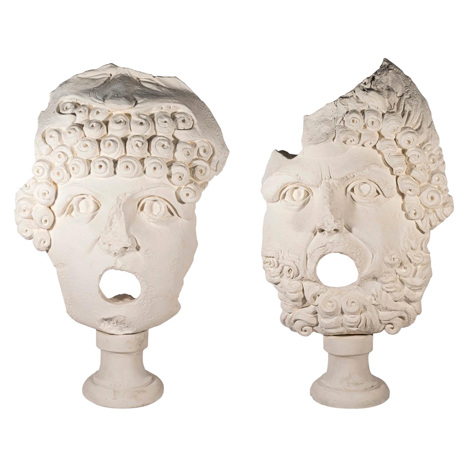 Pair of Sculptures, Plaster, France, circa 2000 For Sale