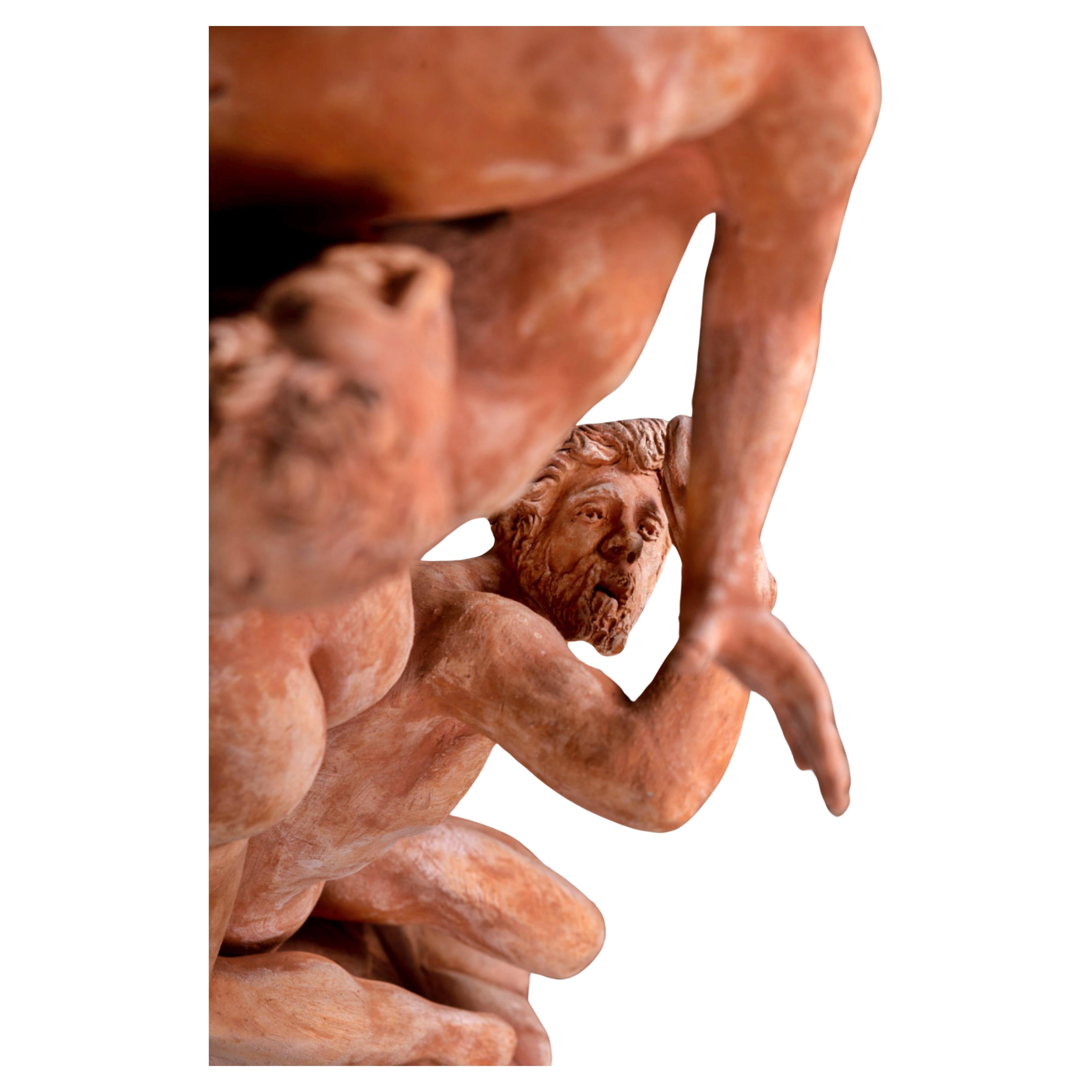 Terre cuite Paire de sculptures 