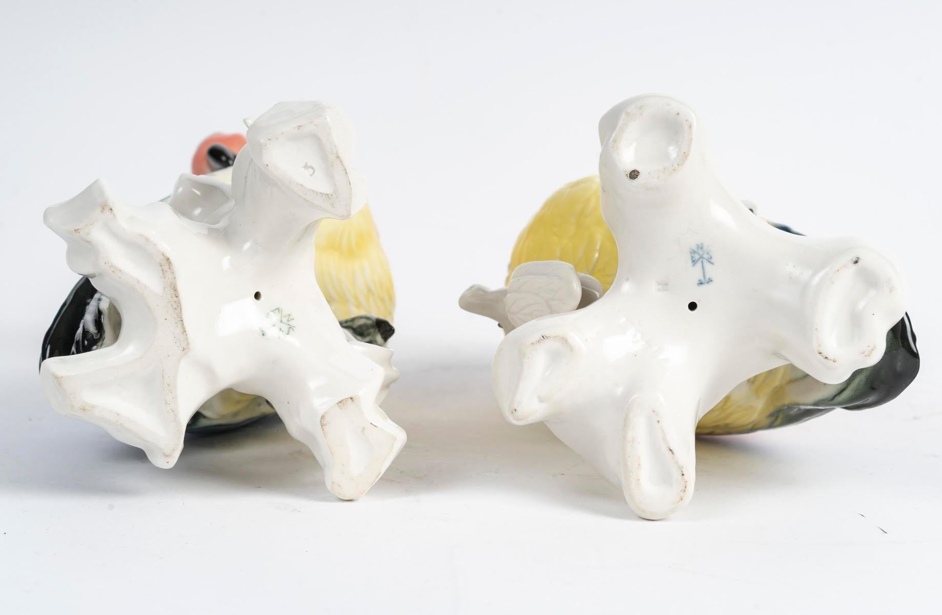 Coppia di sculture raffiguranti pappagalli, inizio XX secolo. in vendita 2