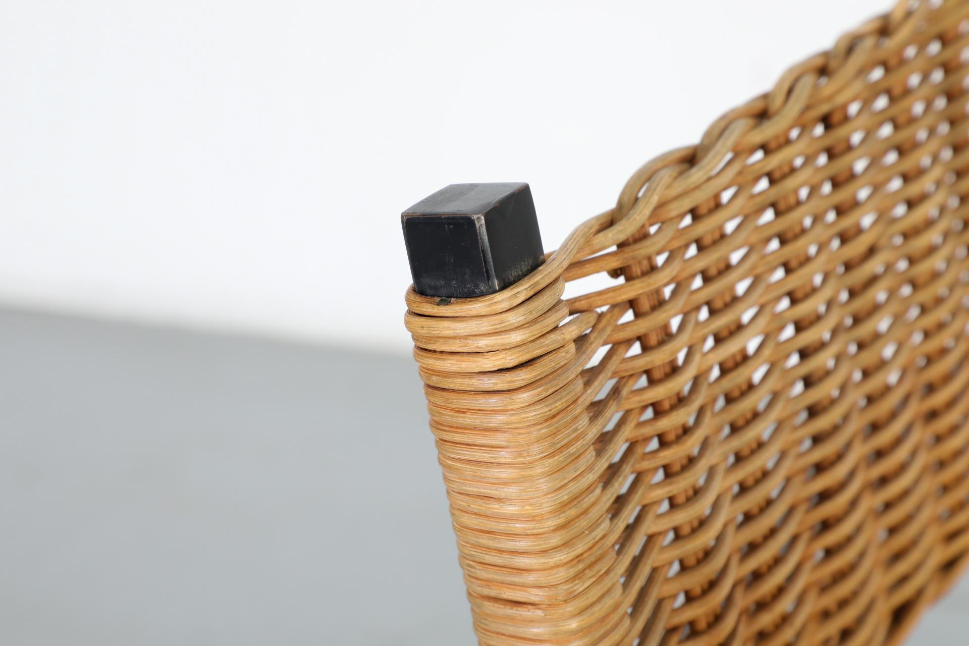 Paar Rattan-Esszimmerstühle „SE 05“ von Martin Visser für 't Spectrum, 1960 im Angebot 7