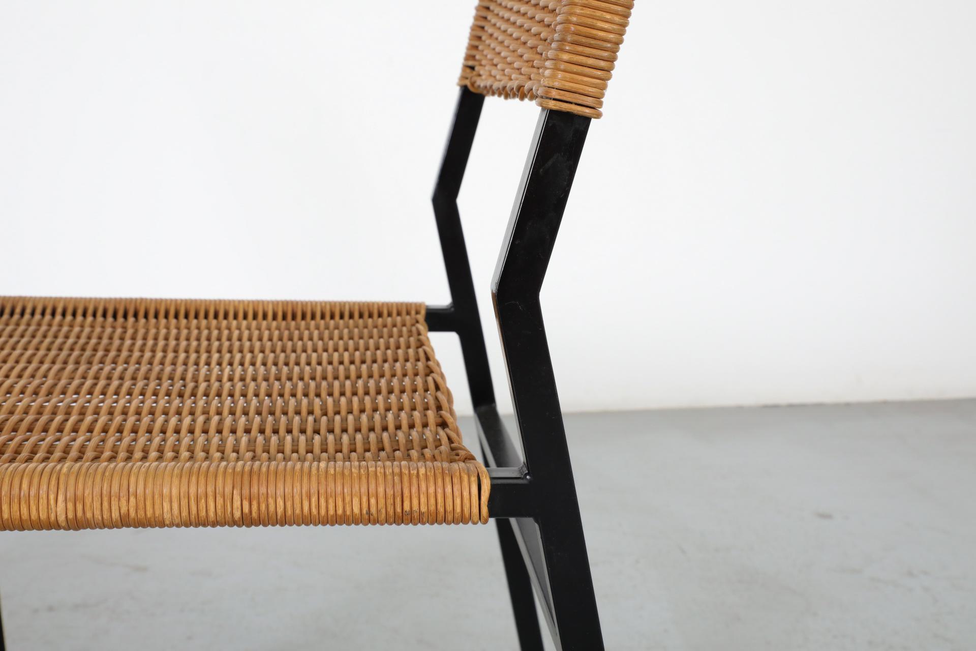 Paar Rattan-Esszimmerstühle „SE 05“ von Martin Visser für 't Spectrum, 1960 im Angebot 9
