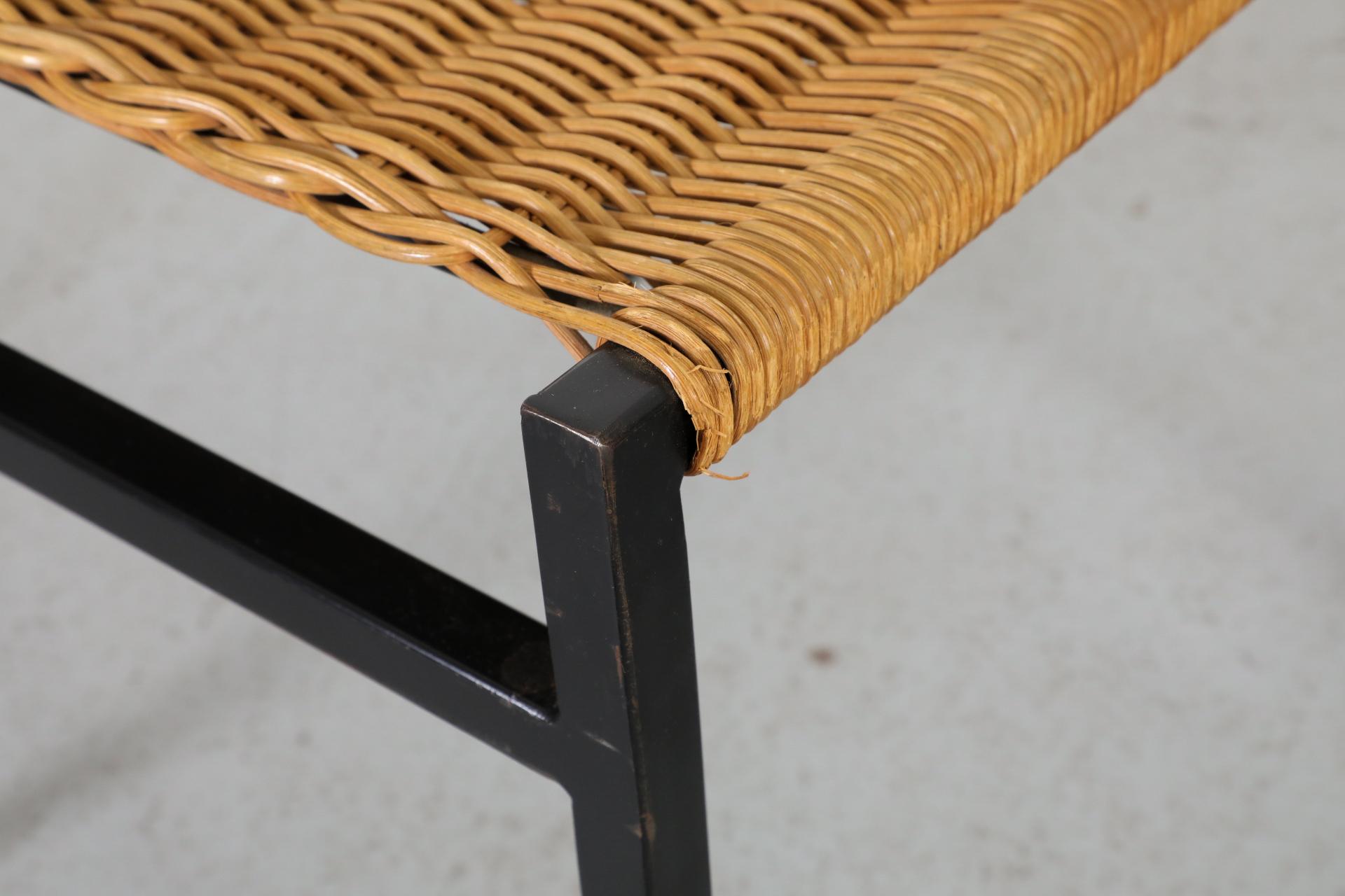 Paar Rattan-Esszimmerstühle „SE 05“ von Martin Visser für 't Spectrum, 1960 im Angebot 11