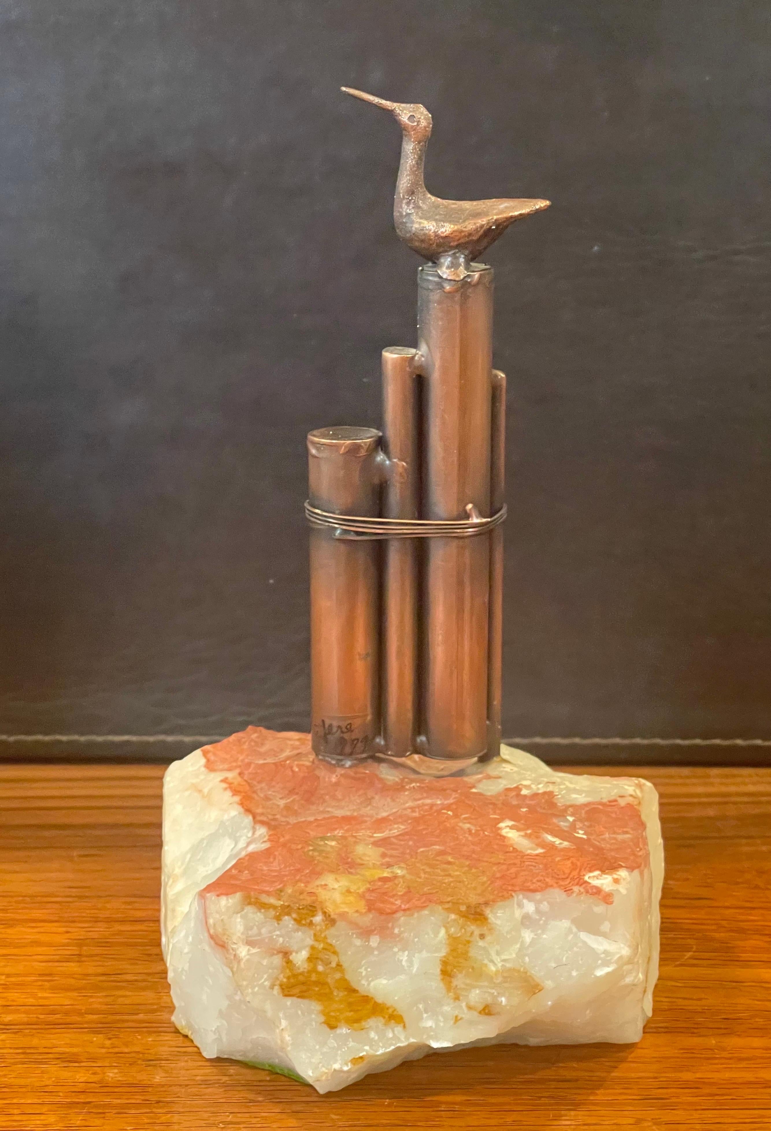 20th Century Pair of Sea Birds on Ocean Pylon Bookends by Curtis Jere for Artisan House For Sale