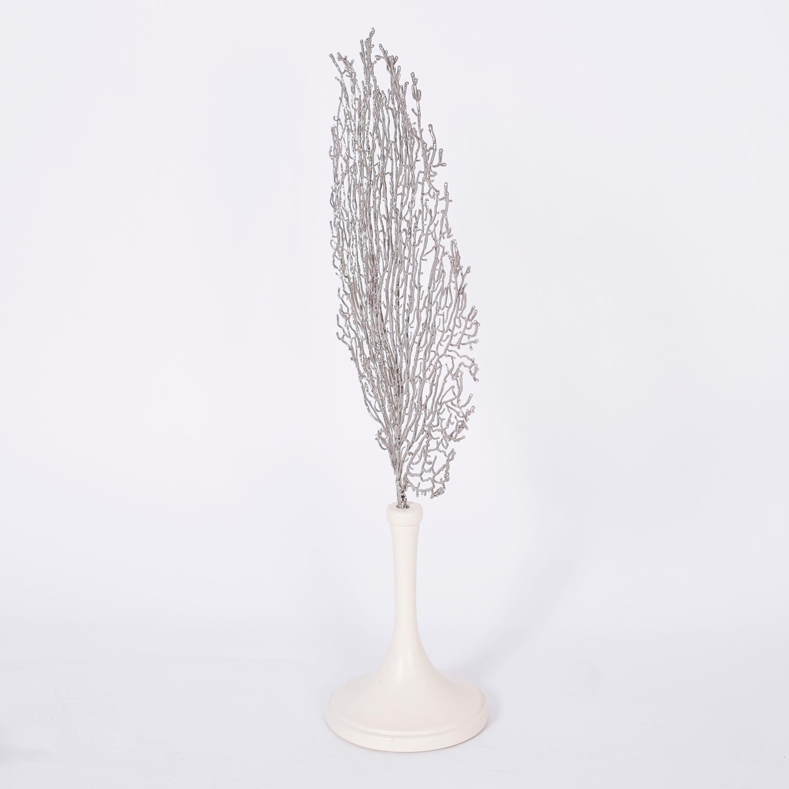 Pair of Sea Fan Sculptures In Good Condition For Sale In Palm Beach, FL