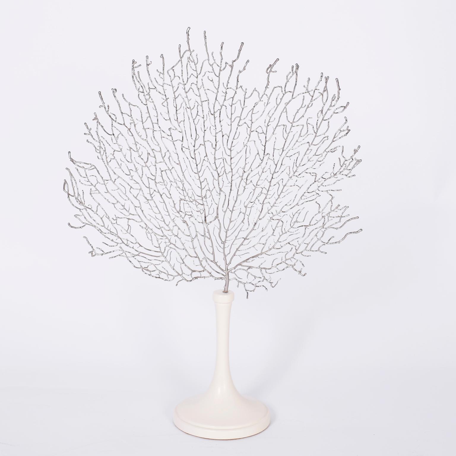 Contemporary Pair of Sea Fan Sculptures For Sale