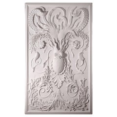 Unique pair of contemporary plaster panels in Baroque style by a Master artist