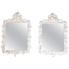 Pair of Sea Shell Iron Mirror