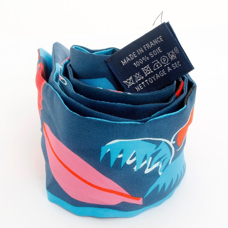 Pair of Sea, Surf and Fun Twilly Scarves by Hermes at 1stDibs