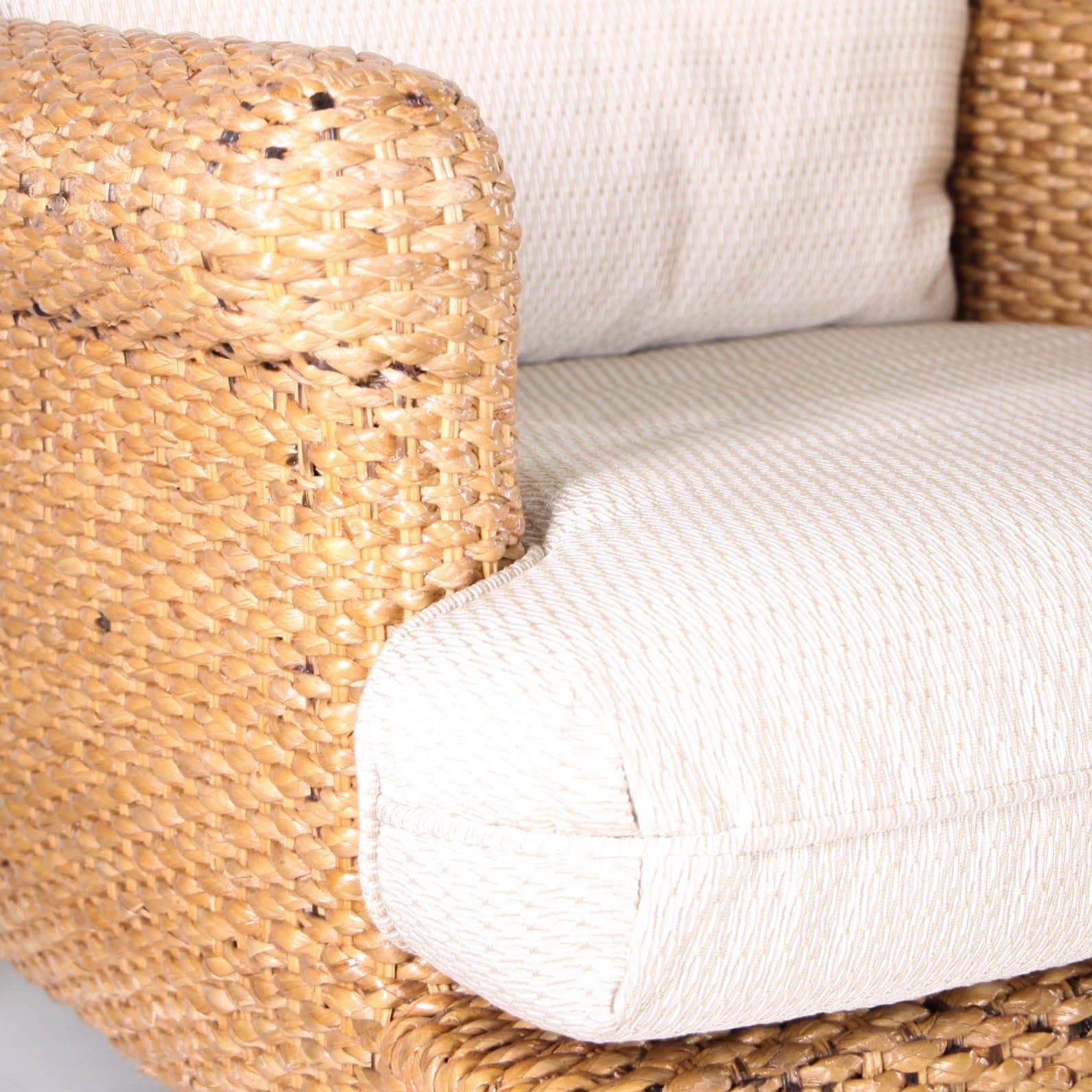 Paire de chaises bergères en gazon de mer en vente 4