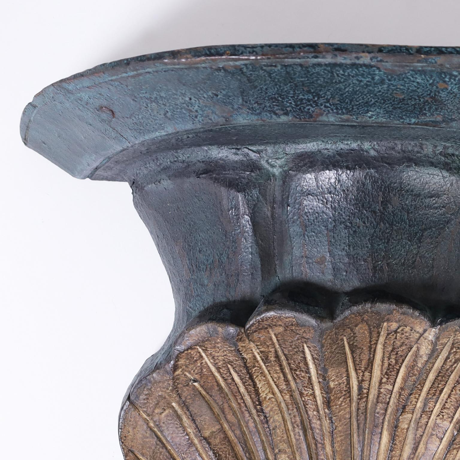 Indian Pair of Seashell Wall Brackets