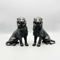 Pair of Seated Lions