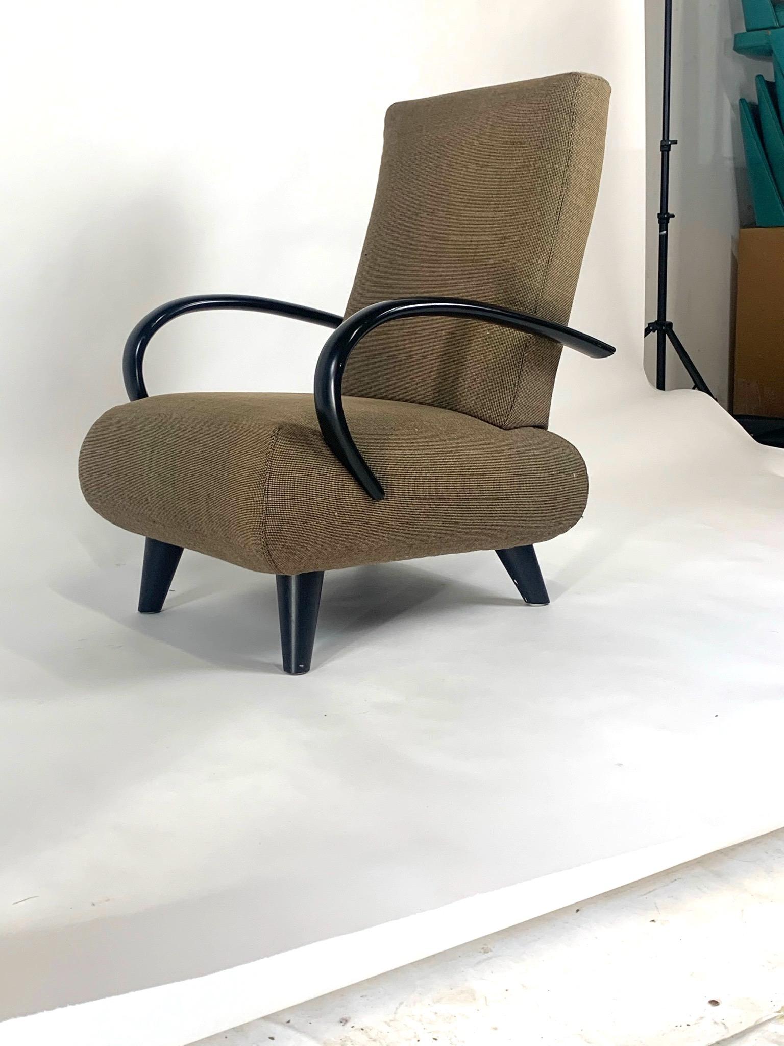 Ebonized Pair of Sebastian Herkner for Wittmann Sculptural Lounge Chairs, Hard to Find