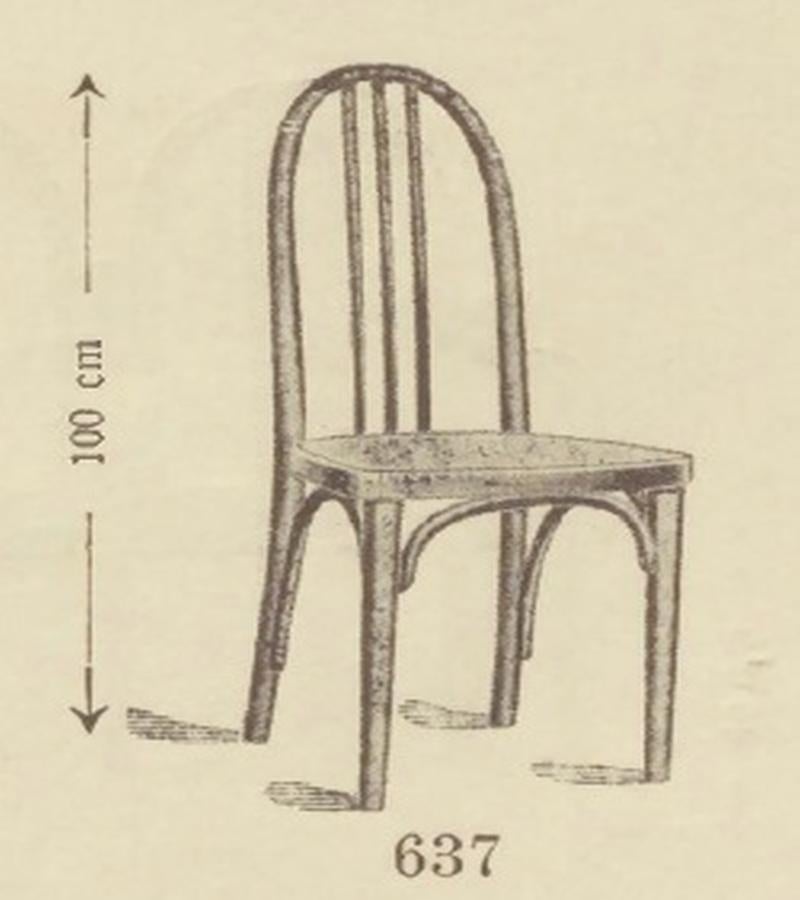 Legno curvato Coppia di sedie della Secessione Josef Hoffmann n. 637 Ex. di Thonet in vendita