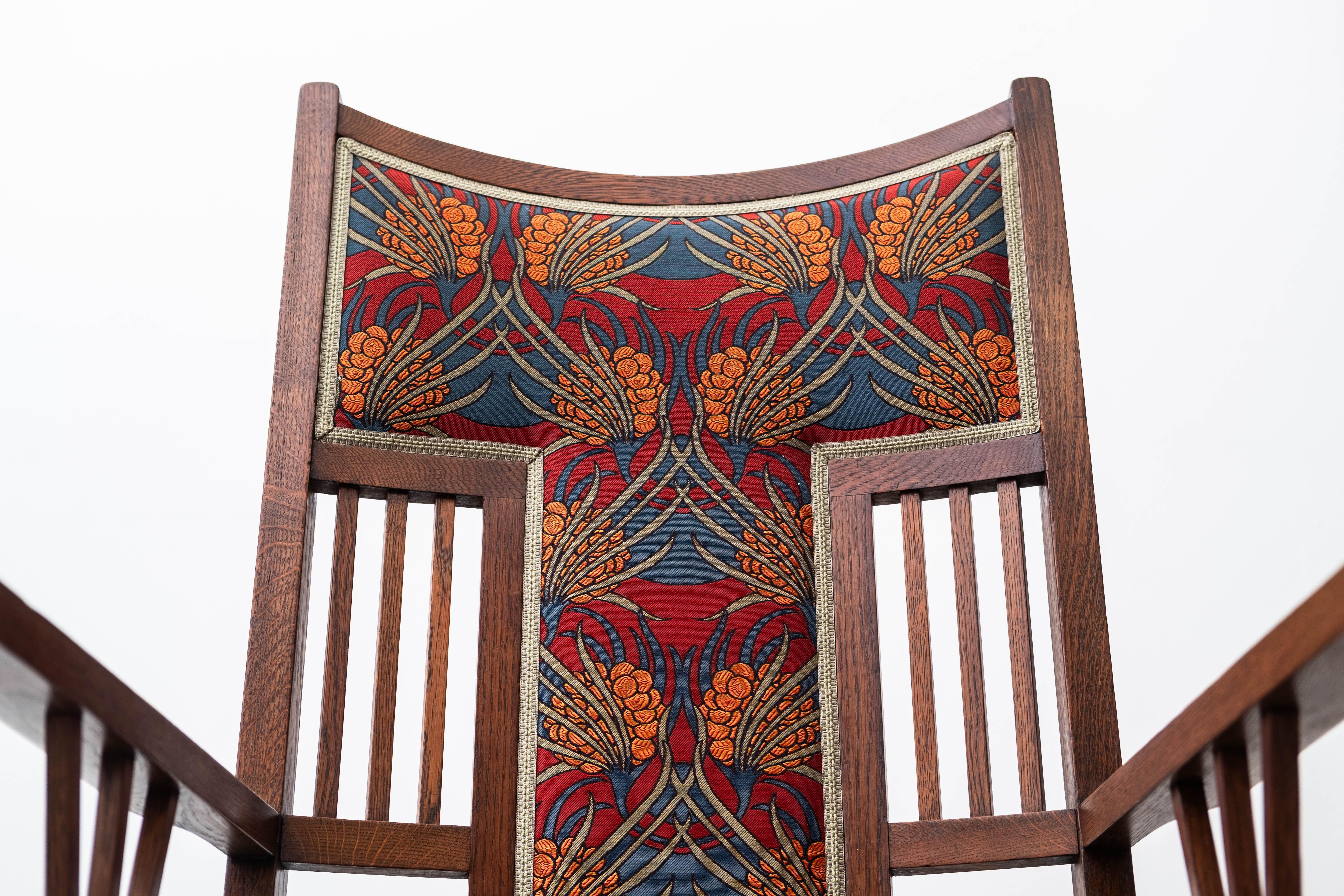 Paar sezessionistische Sessel Joseph Maria Olbrich Friedrich Otto Schmidt 1898 im Angebot 4