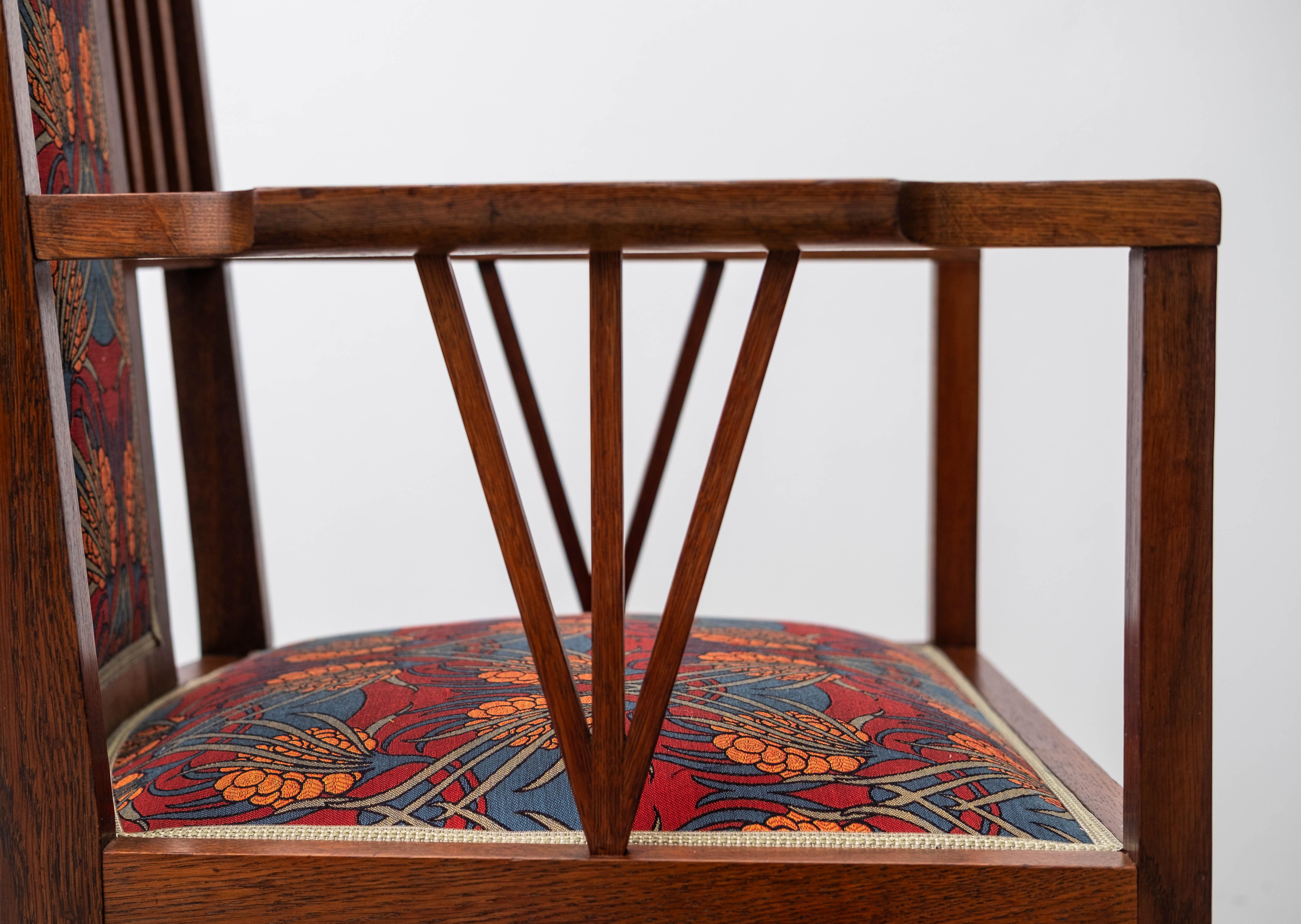 Paar sezessionistische Sessel Joseph Maria Olbrich Friedrich Otto Schmidt 1898 (Österreichisch) im Angebot