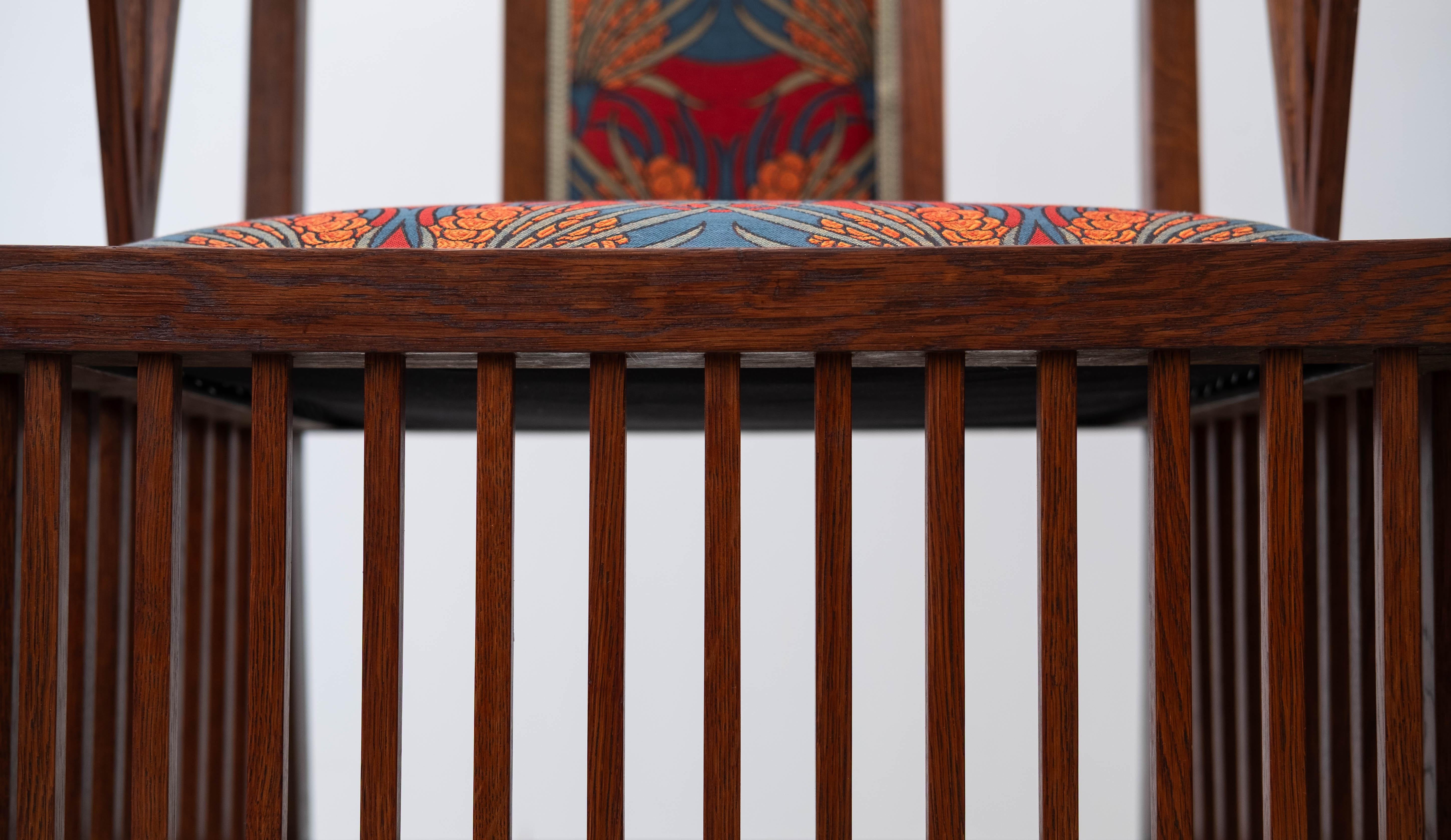 Paar sezessionistische Sessel Joseph Maria Olbrich Friedrich Otto Schmidt 1898 im Zustand „Gut“ im Angebot in Klosterneuburg, AT