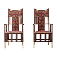 coppia di poltrone secessioniste Joseph Maria Olbrich Friedrich Otto Schmidt 1898