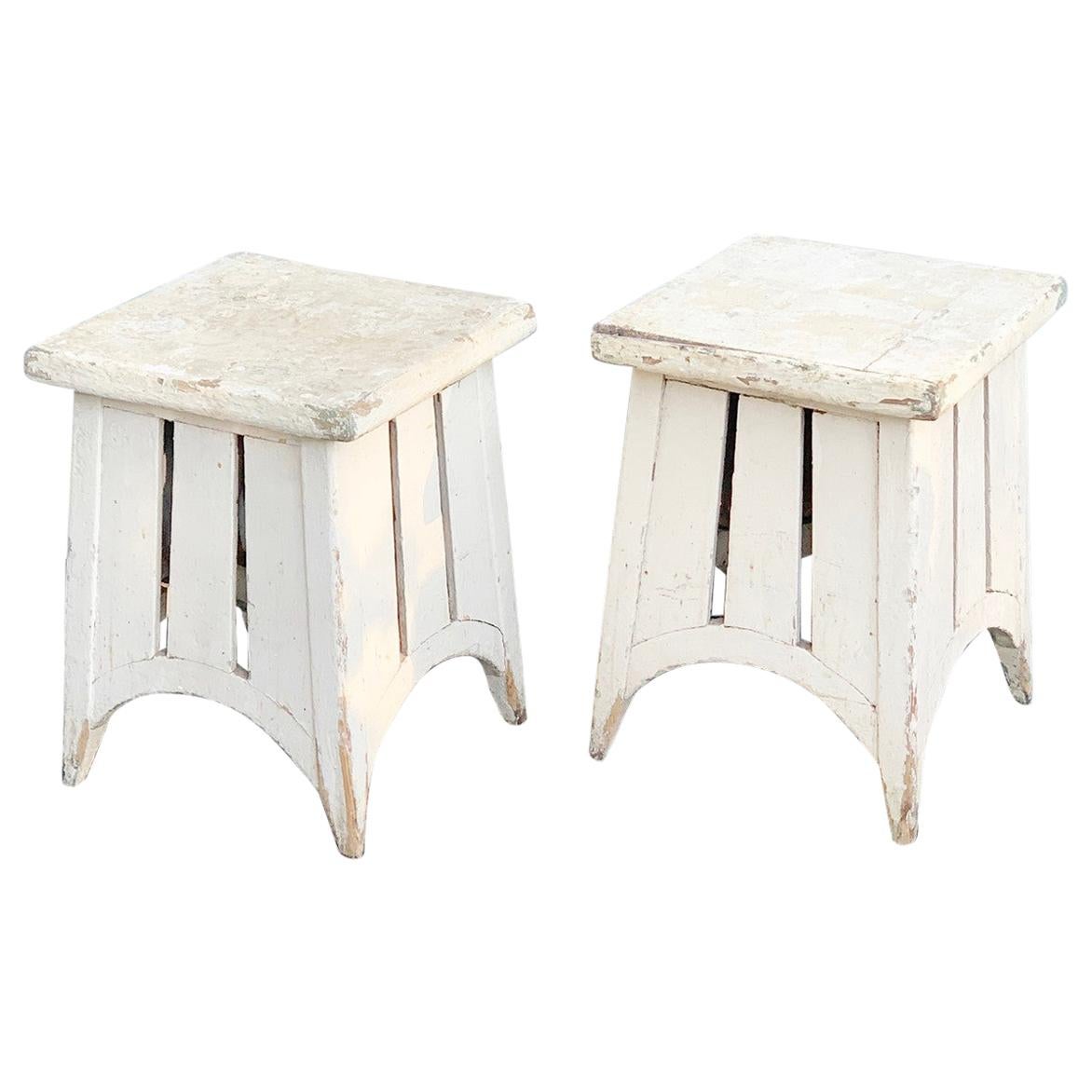 Pair of Secessionist Stools - Austria, circa 1900