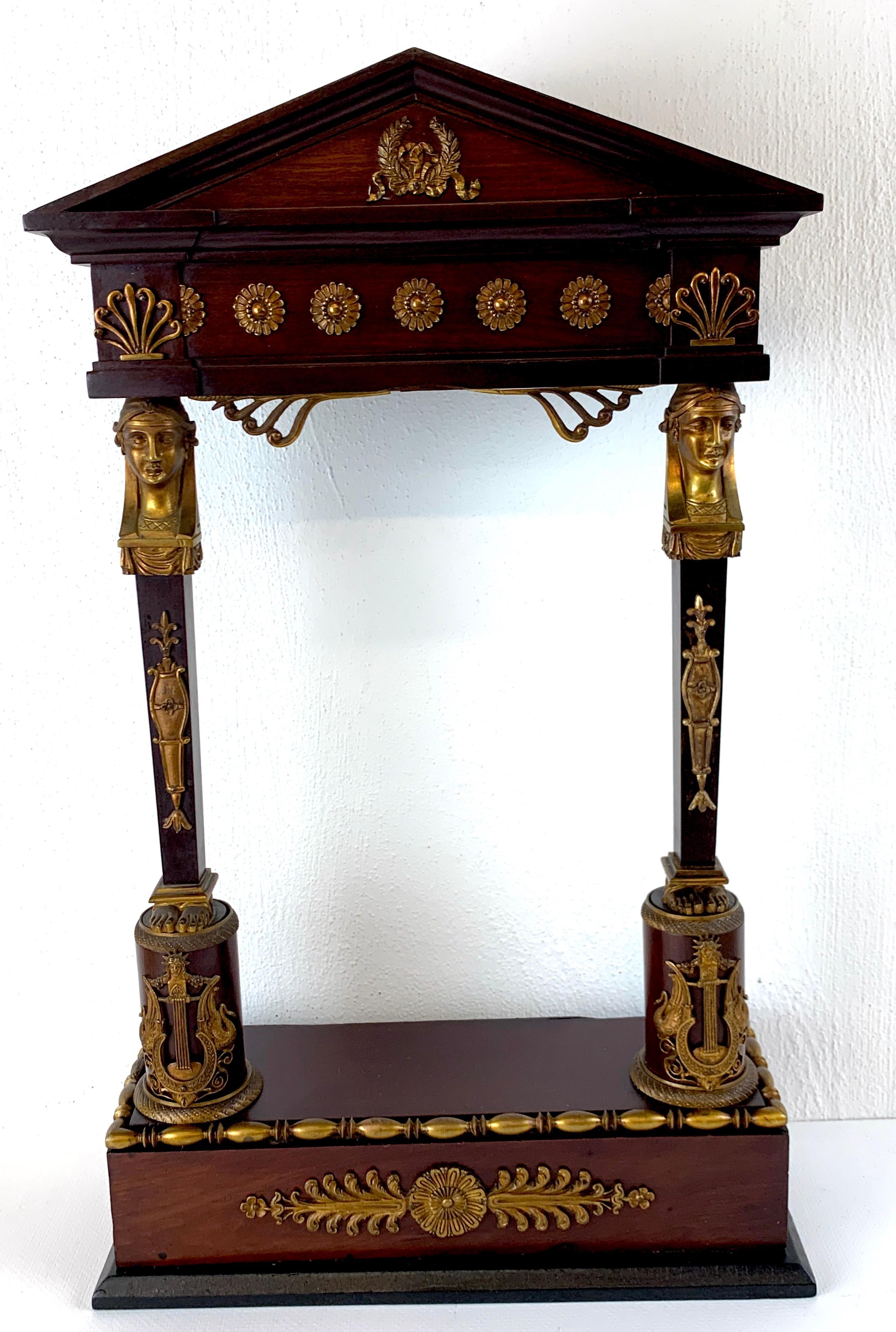 19th Century Pair of Second Empire Caryatid Wall Ormolu Mounted Wall Shelves For Sale