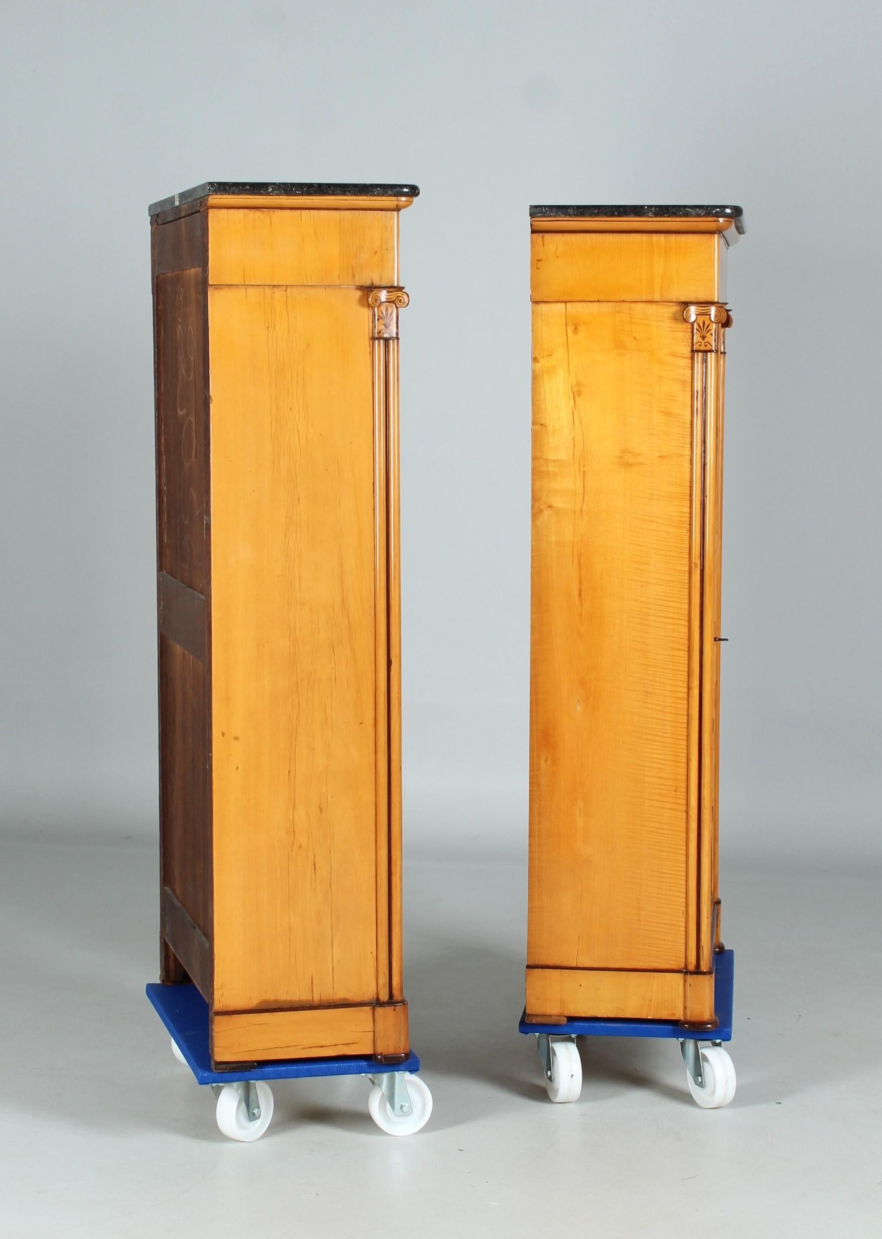 Pair of Secretaire and Cupboard, Epoche Charles X, France, circa 1830 For Sale 13